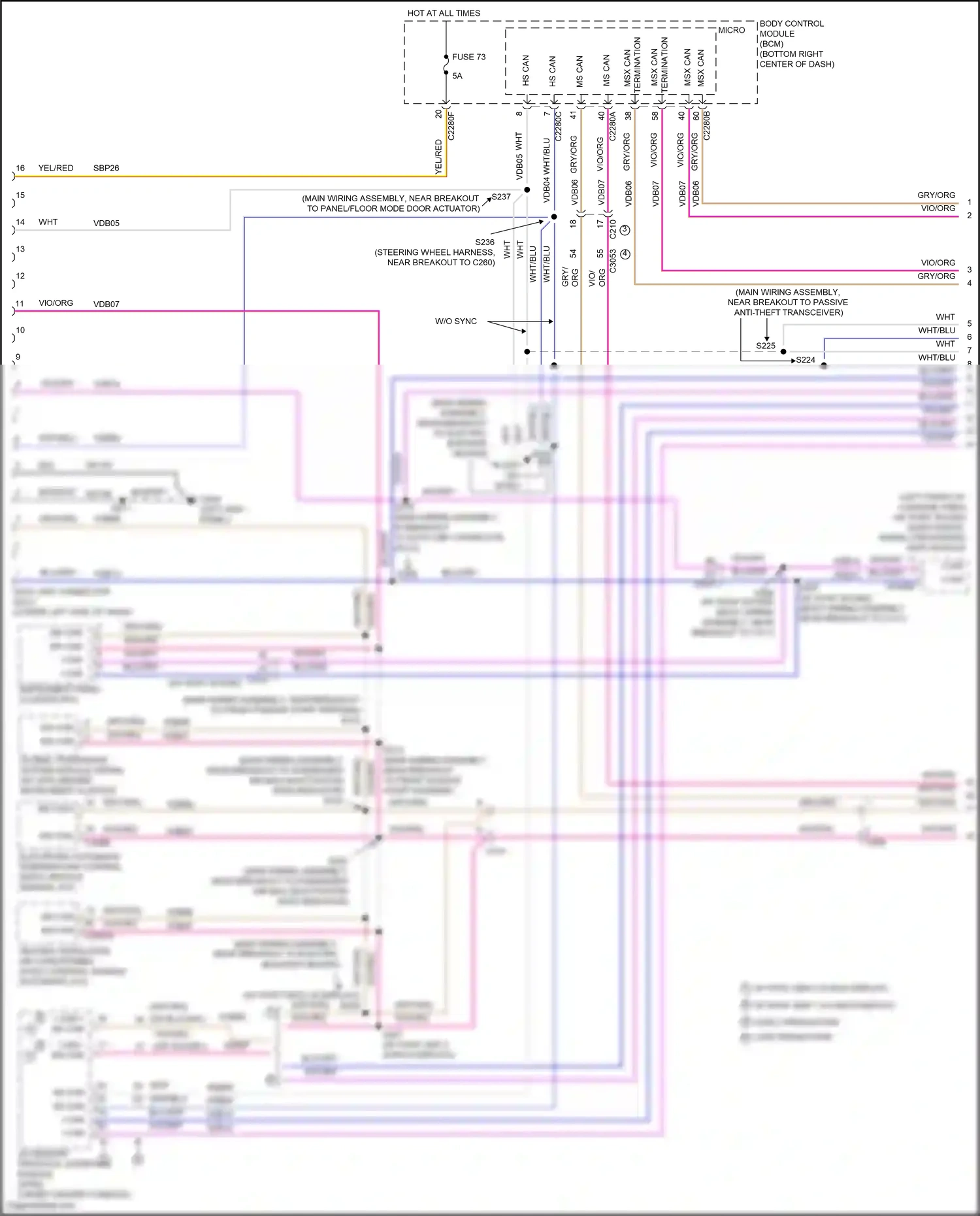 Ford Kuga II (2012-2016) accessory protocol interface module (apim) wiring diagram  (1 of 7)