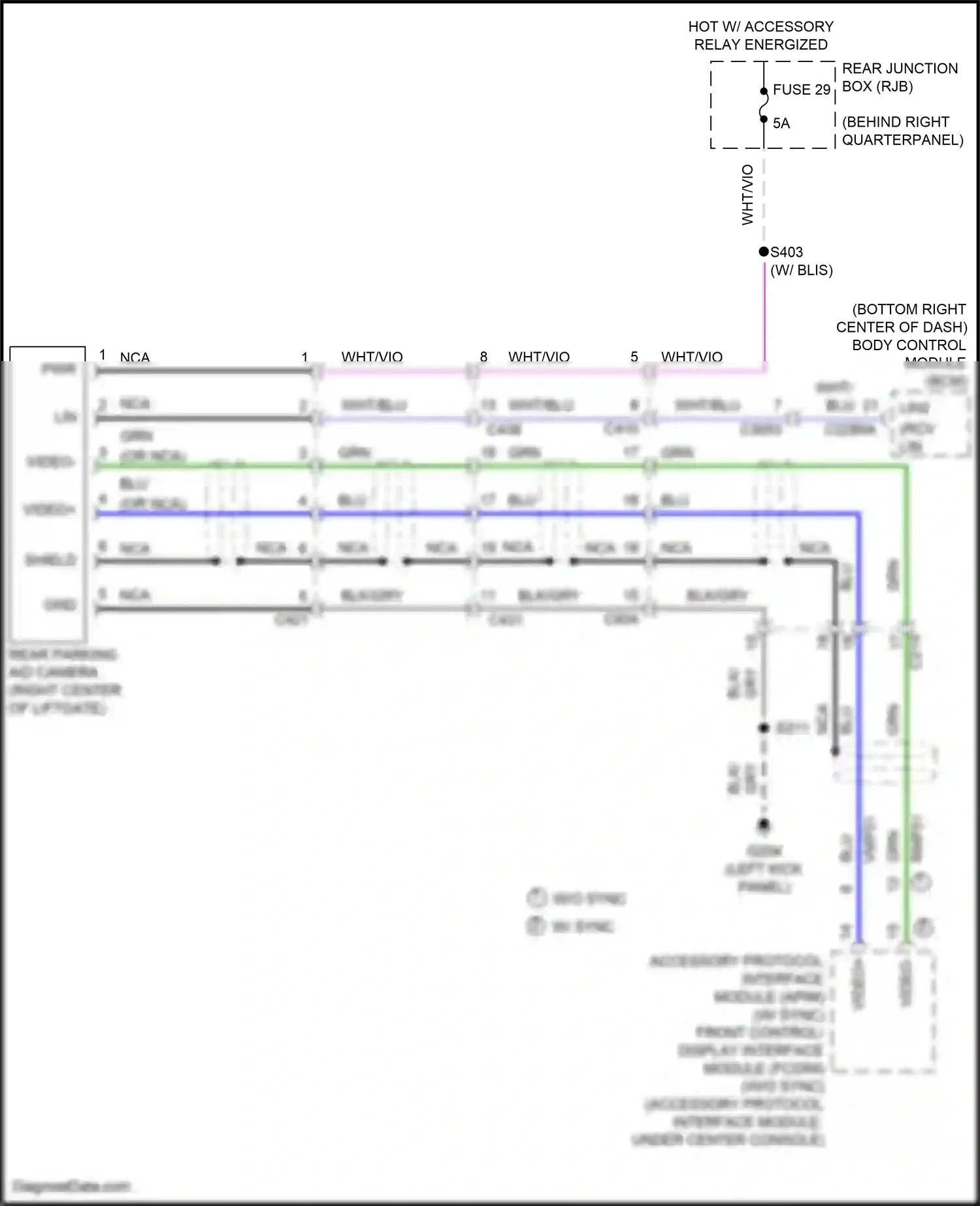Ford Kuga II (2012-2016) accessory protocol interface module (apim) wiring diagram  (5 of 7)