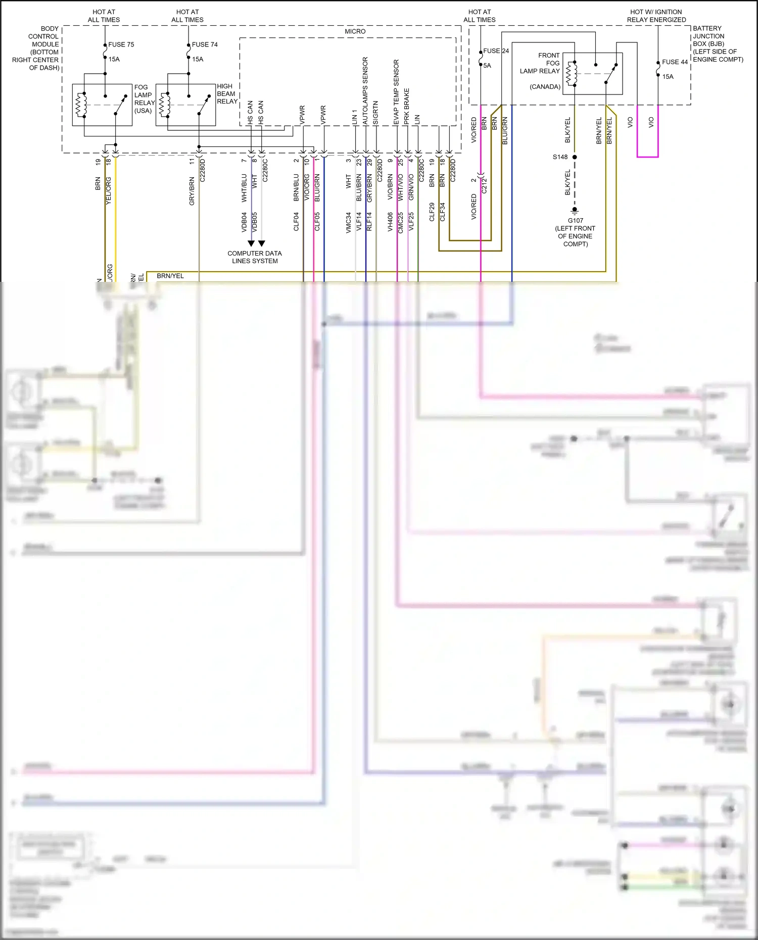 Ford Kuga II (2012-2016) automatic a/c wiring diagram  (4 of 6)