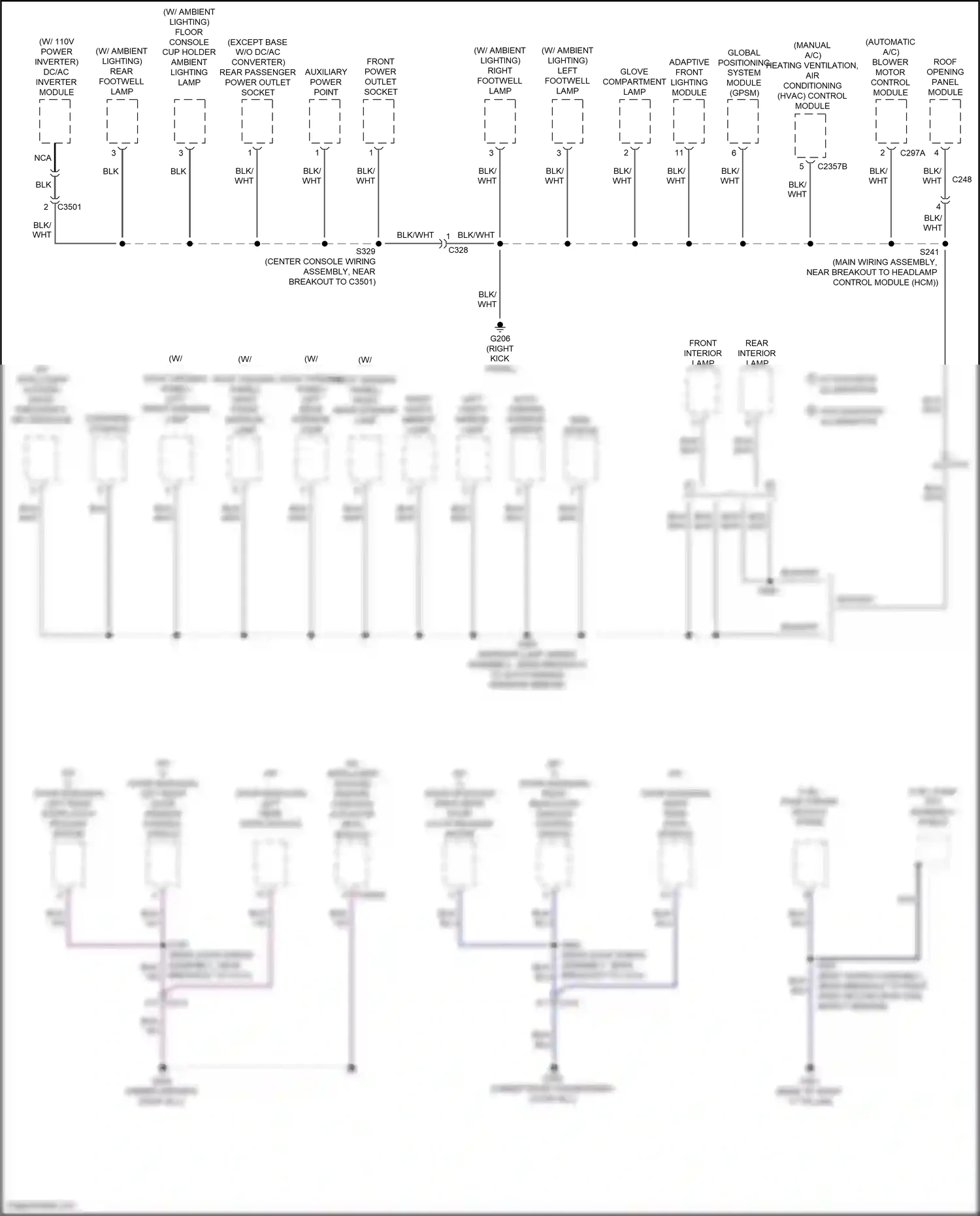 Ford Kuga II (2012-2016) blower motor control module wiring diagram  (2 of 2)