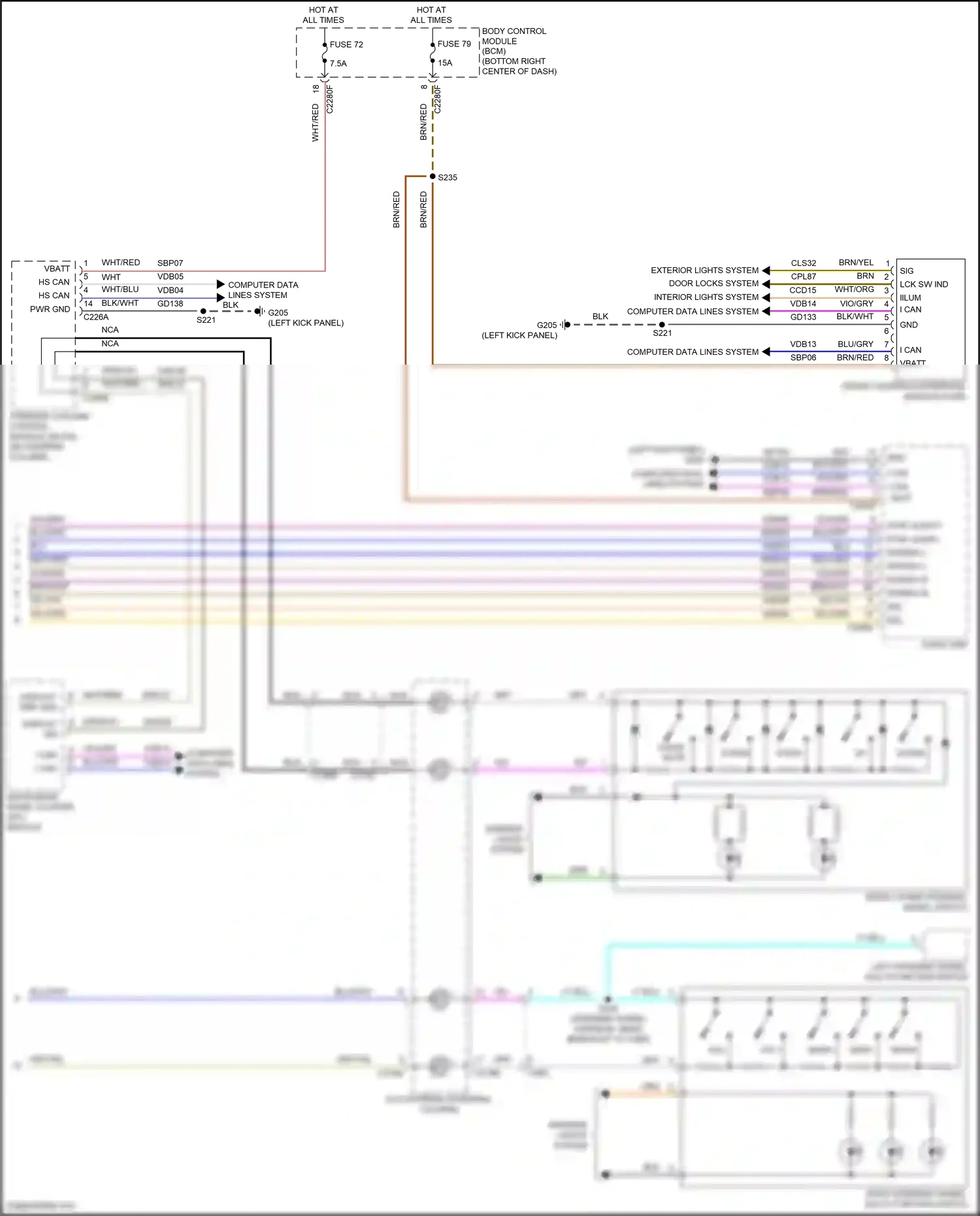Ford Kuga II (2012-2016) computer data lines system wiring diagram  (20 of 80)
