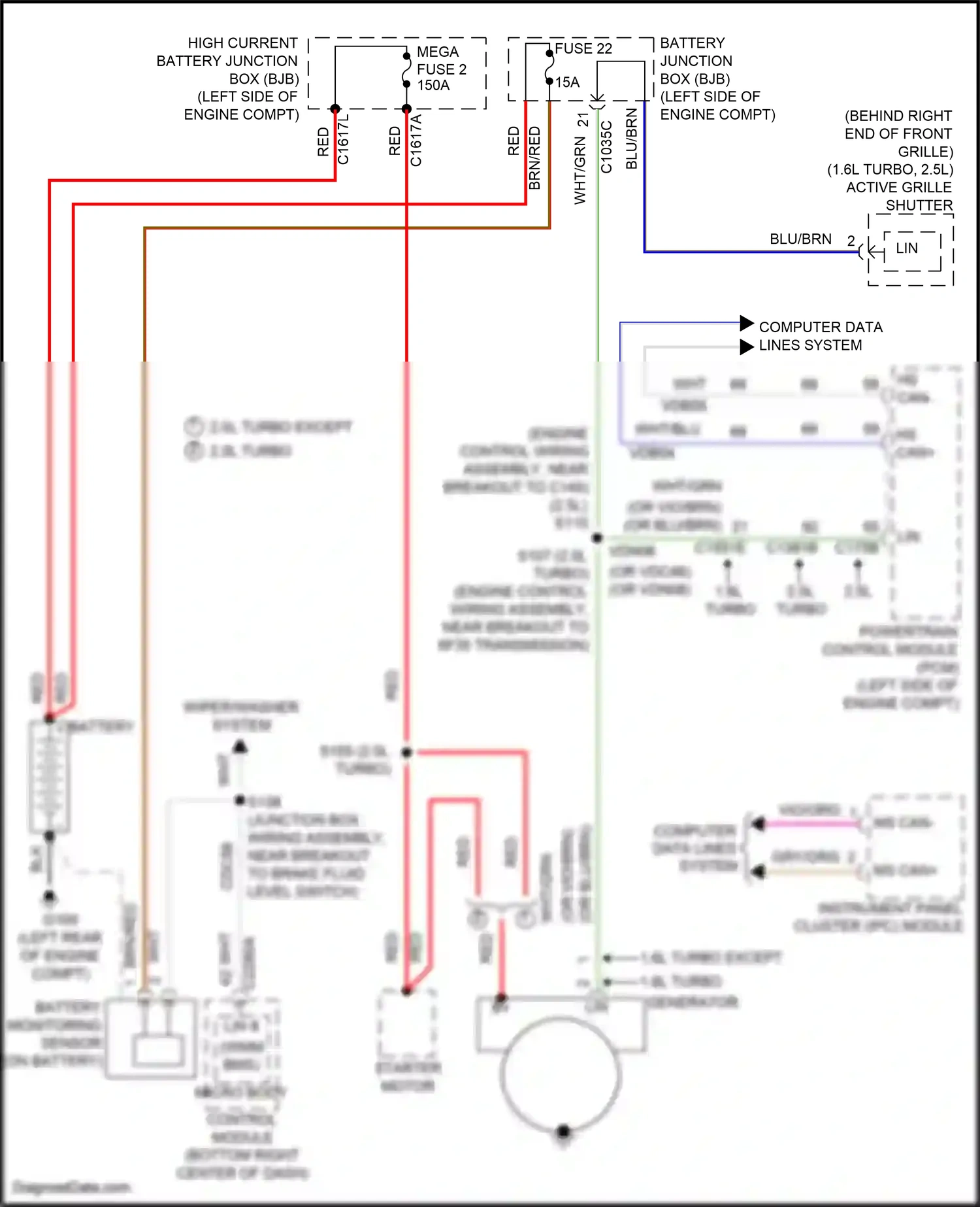 Ford Kuga II (2012-2016) computer data lines system wiring diagram  (32 of 80)