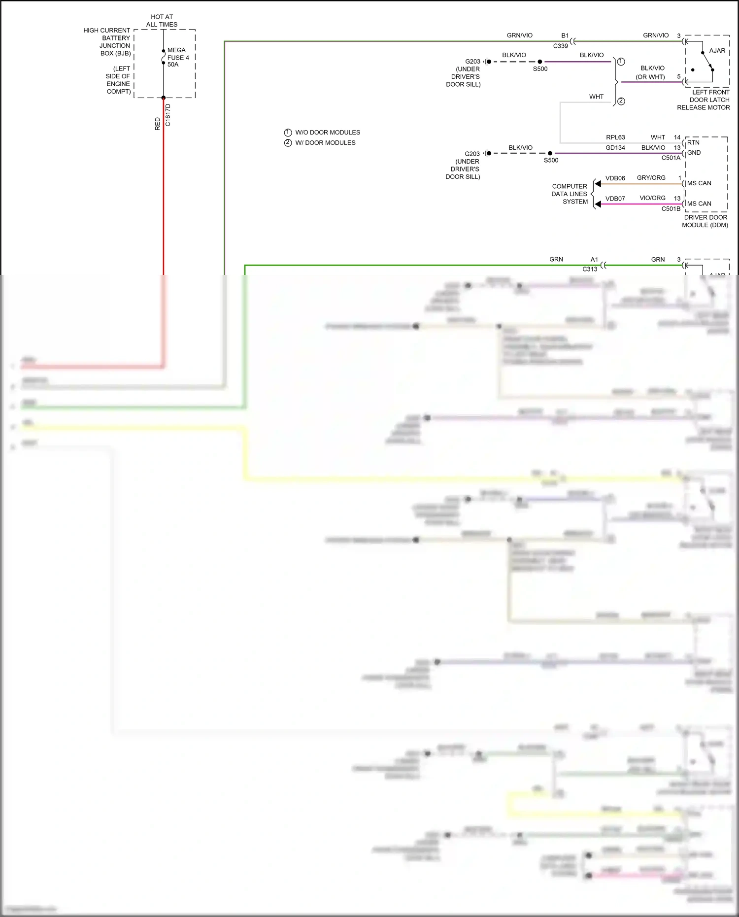 Ford Kuga II (2012-2016) computer data lines system wiring diagram  (69 of 80)