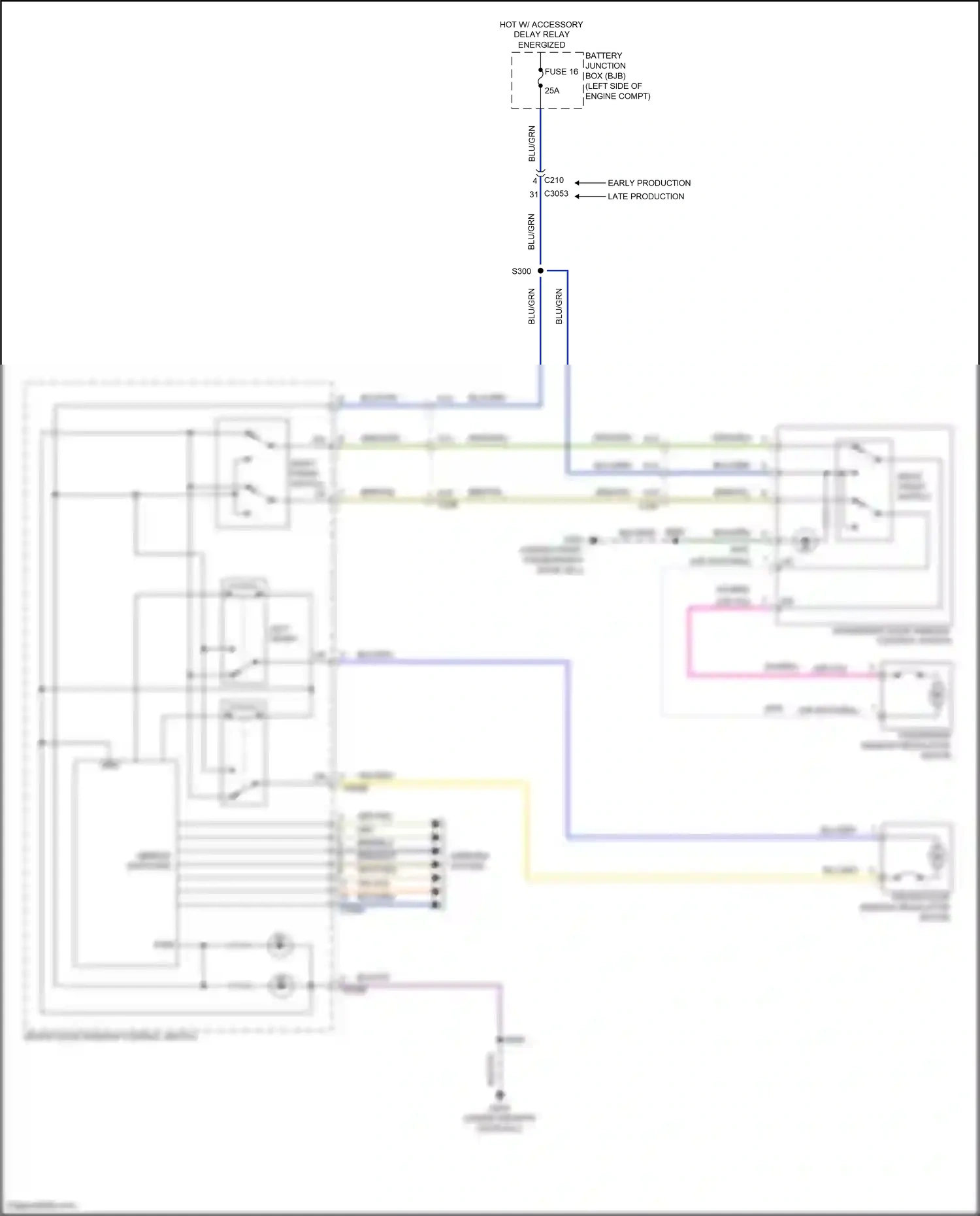 Ford Kuga II (2012-2016) driver door window control switch wiring diagram  (10 of 14)