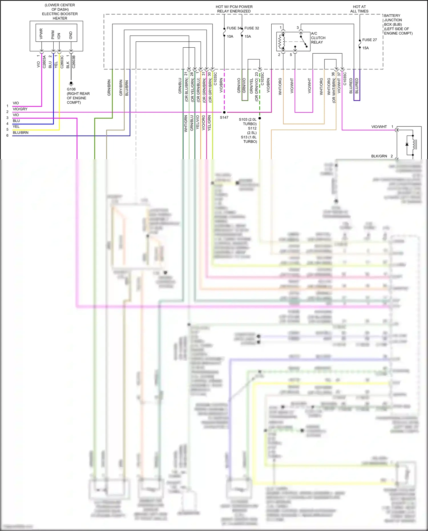 Ford Kuga II (2012-2016) engine controls system wiring diagram  (4 of 7)