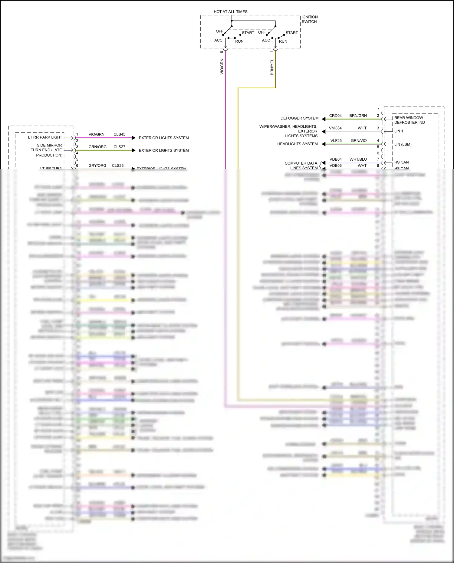 Ford Kuga II (2012-2016) ignition switch wiring diagram  (1 of 6)
