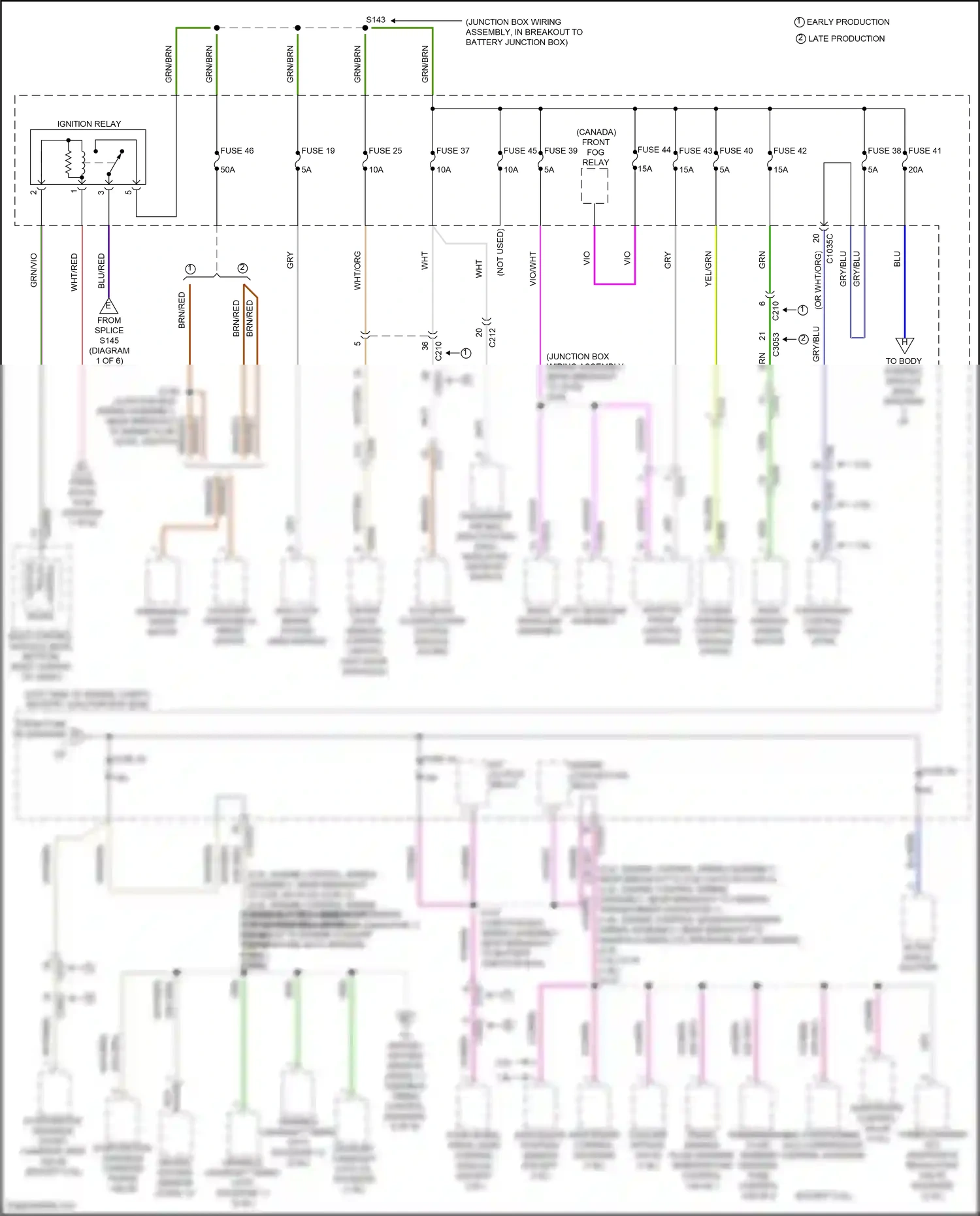 Ford Kuga II (2012-2016) ignition wiring diagram  (1 of 1)