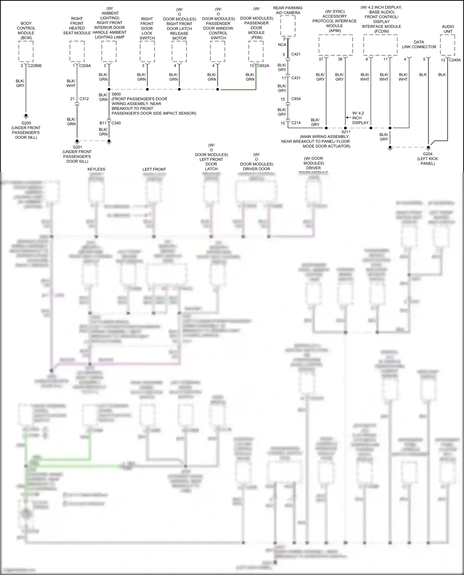 Ford Kuga II (2012-2016) (left kick panel) wiring diagram  (24 of 34)