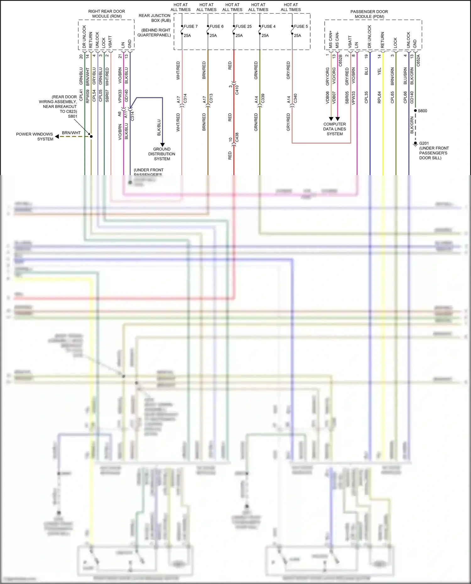 Ford Kuga II (2012-2016) lock wiring diagram  (2 of 18)