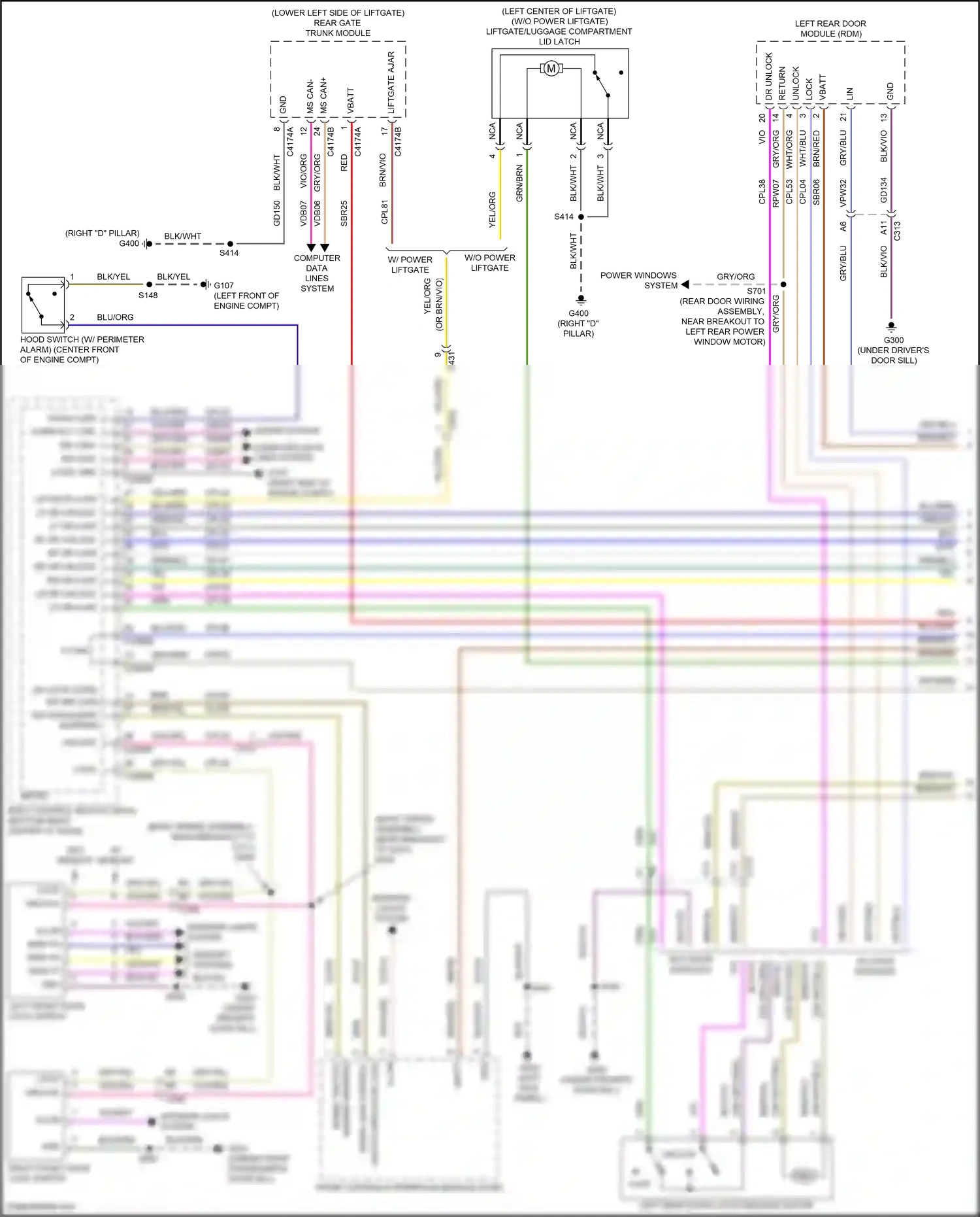 Ford Kuga II (2012-2016) lock wiring diagram  (1 of 18)