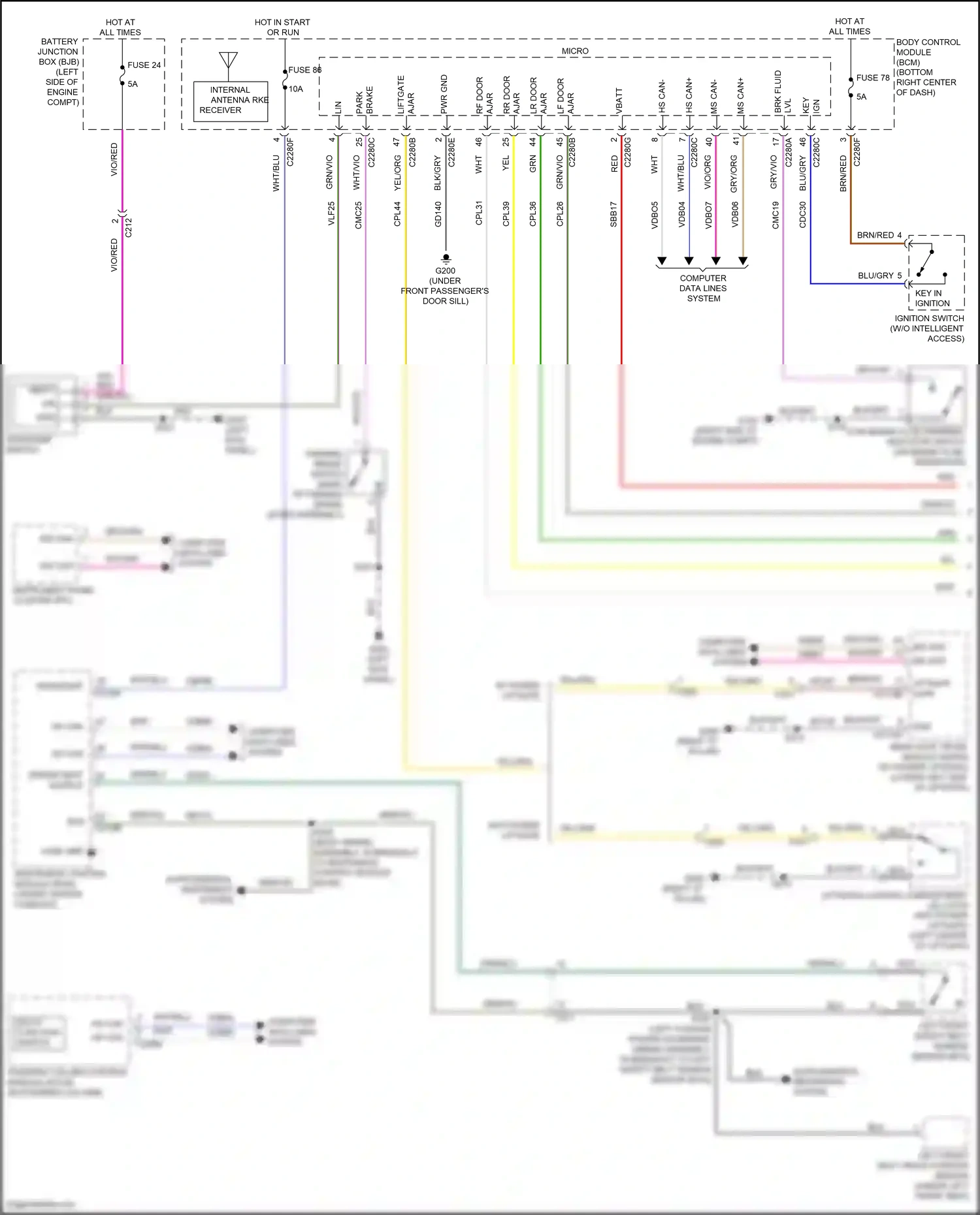 Ford Kuga II (2012-2016) multi- function switch wiring diagram  (4 of 4)