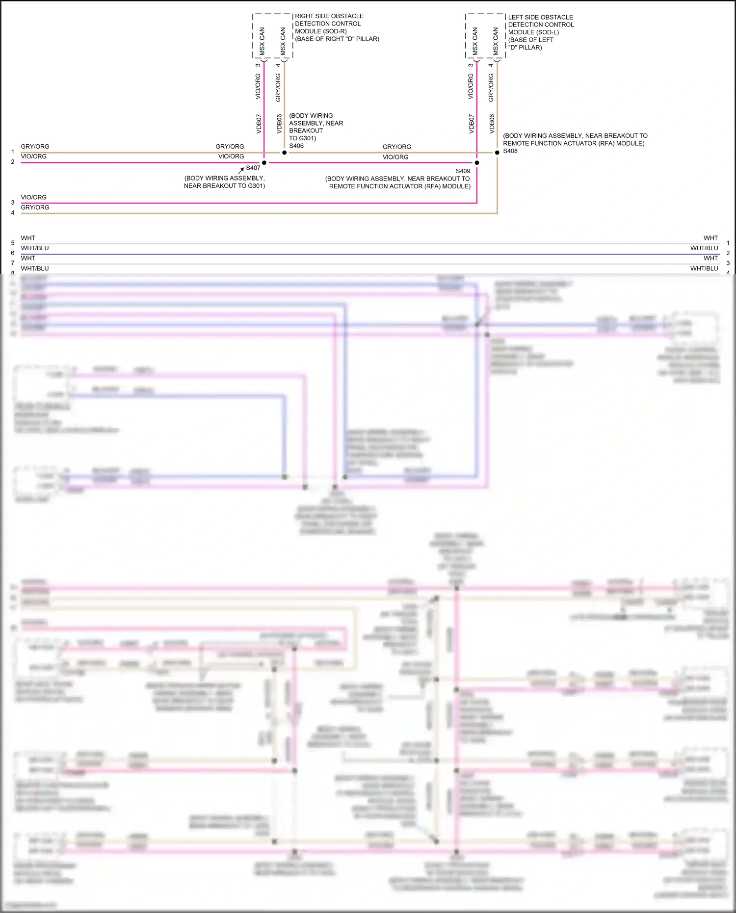 Ford Kuga II (2012-2016) remote function actuator (rfa) module wiring diagram  (1 of 11)