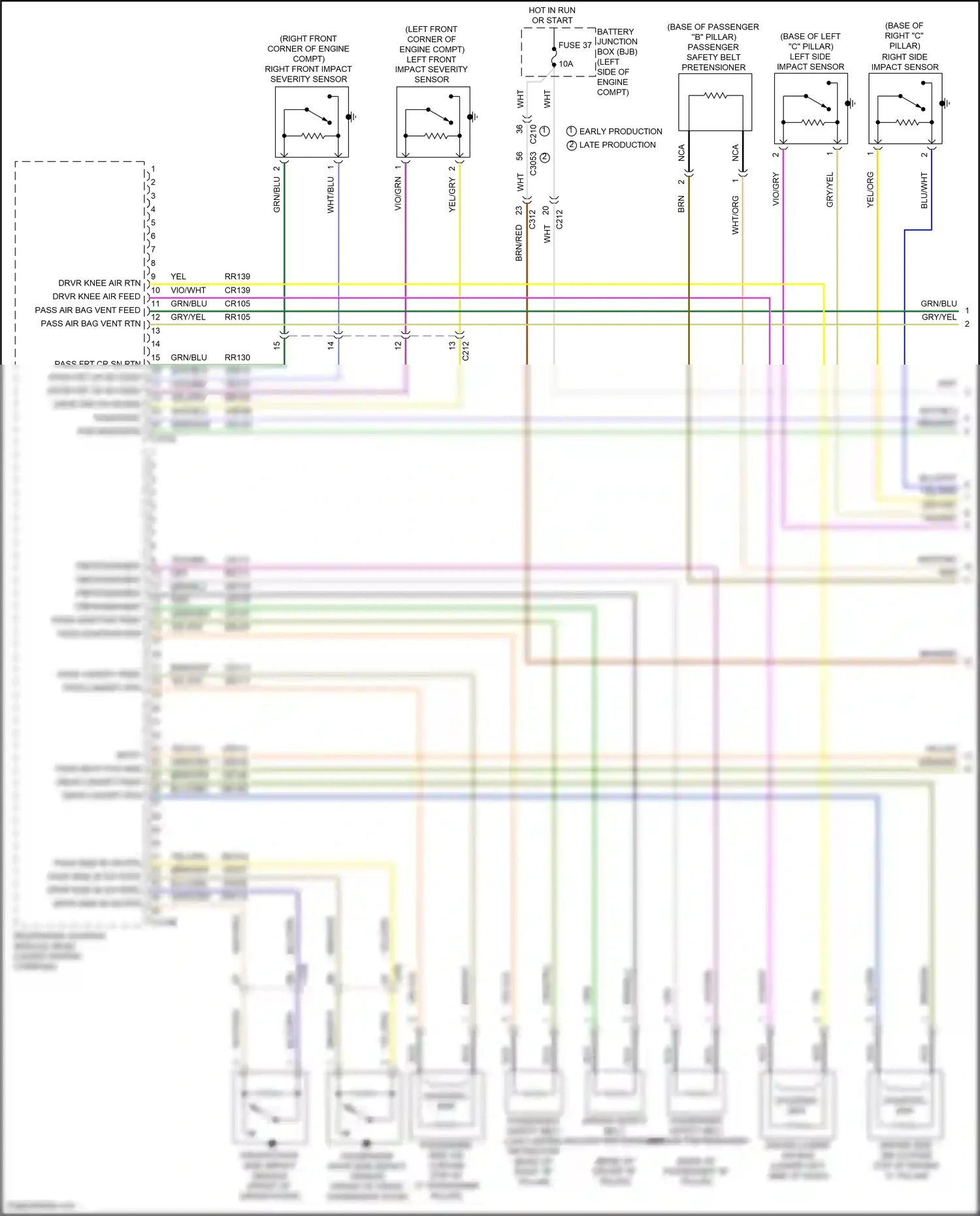 Ford Kuga II (2012-2016) right side impact sensor wiring diagram  (1 of 1)