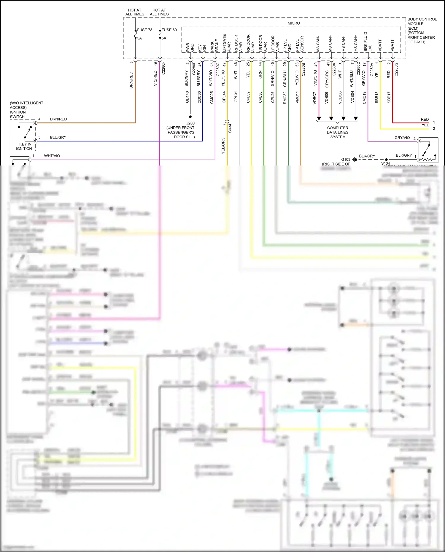 Ford Kuga II (2012-2016) right steering wheel multi-function switch wiring diagram  (2 of 7)