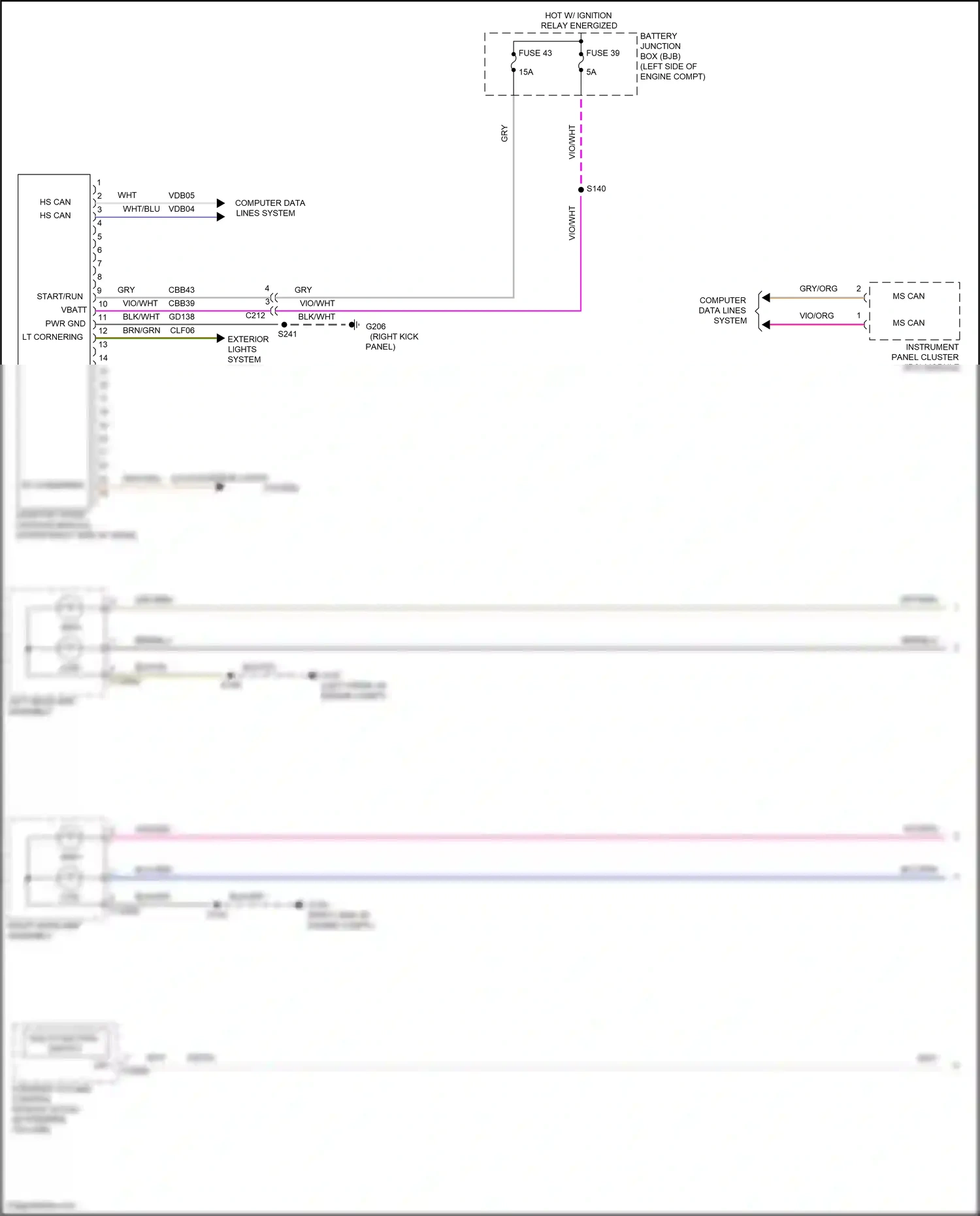 Ford Kuga II (2012-2016) steering column control module (sccm) wiring diagram  (3 of 13)