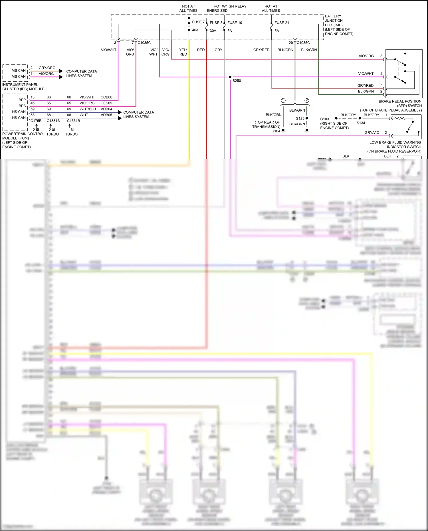 Ford Kuga II (2012-2016) vbatt wiring diagram  (31 of 50)