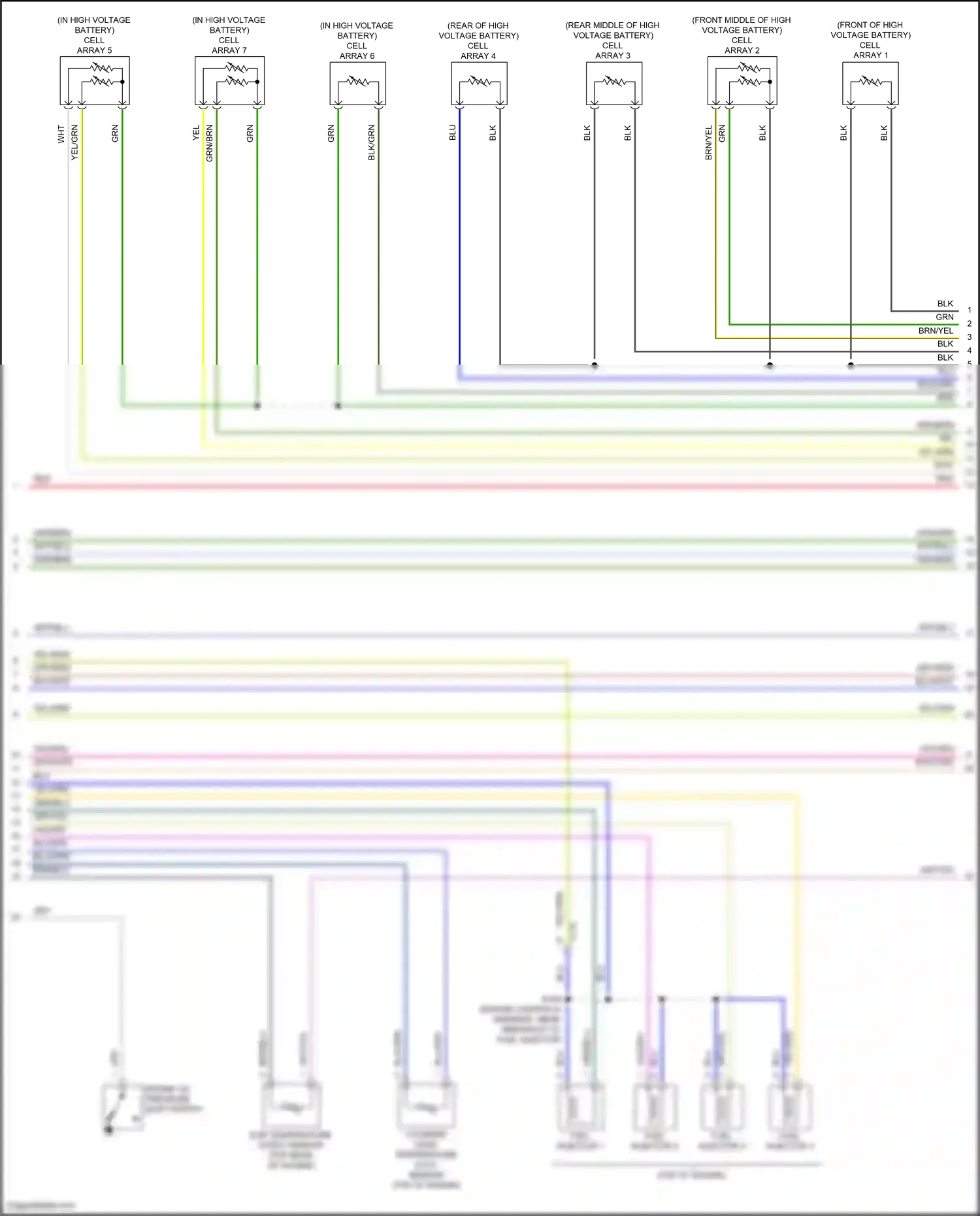 Ford Kuga III (2019-2024) cell array 2 wiring diagram  (1 of 2)