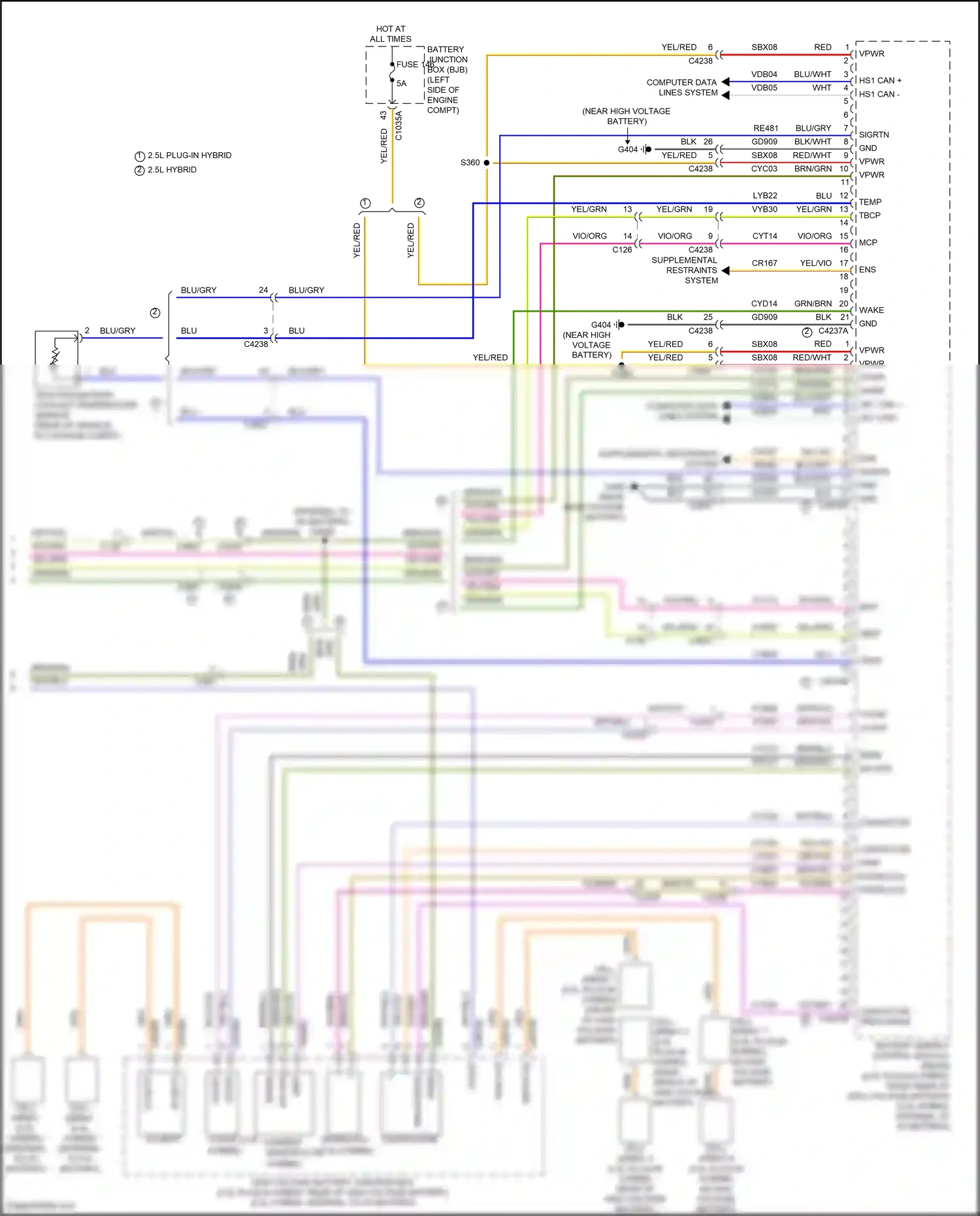 Ford Kuga III (2019-2024) cell array a wiring diagram  (1 of 2)