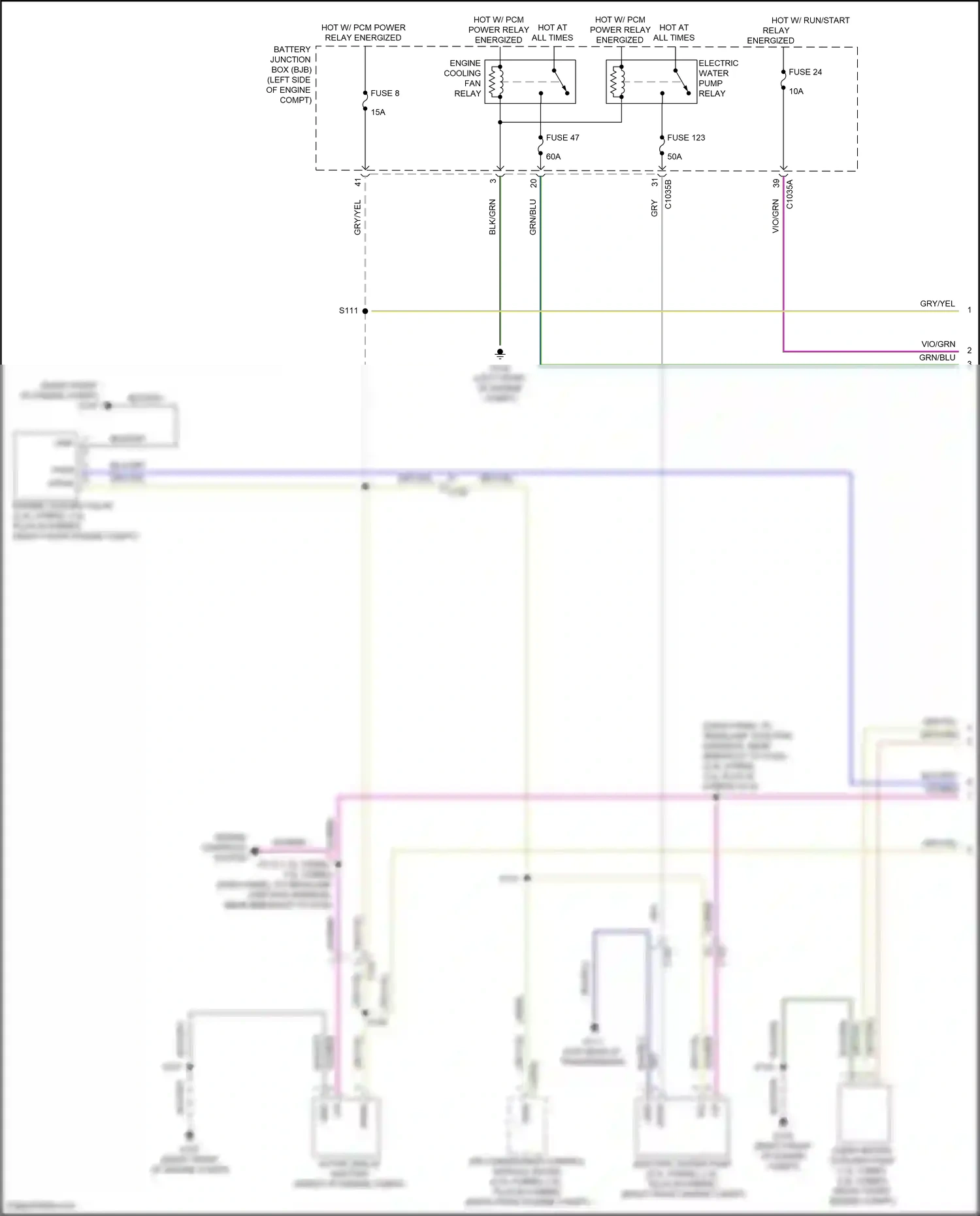 Ford Kuga III (2019-2024) engine controls system wiring diagram  (4 of 9)