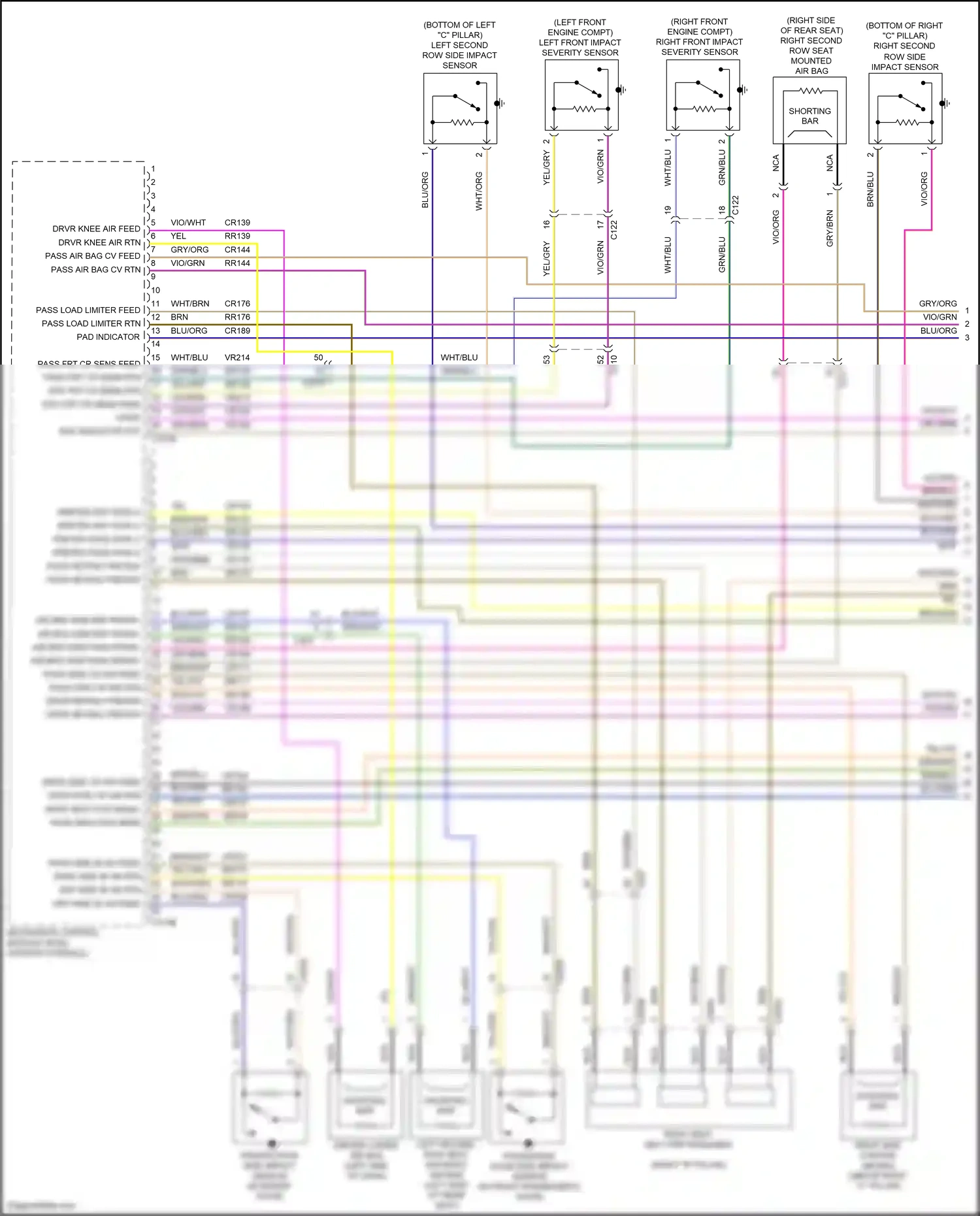 Ford Kuga III (2019-2024) left second row side impact sensor wiring diagram  (1 of 1)
