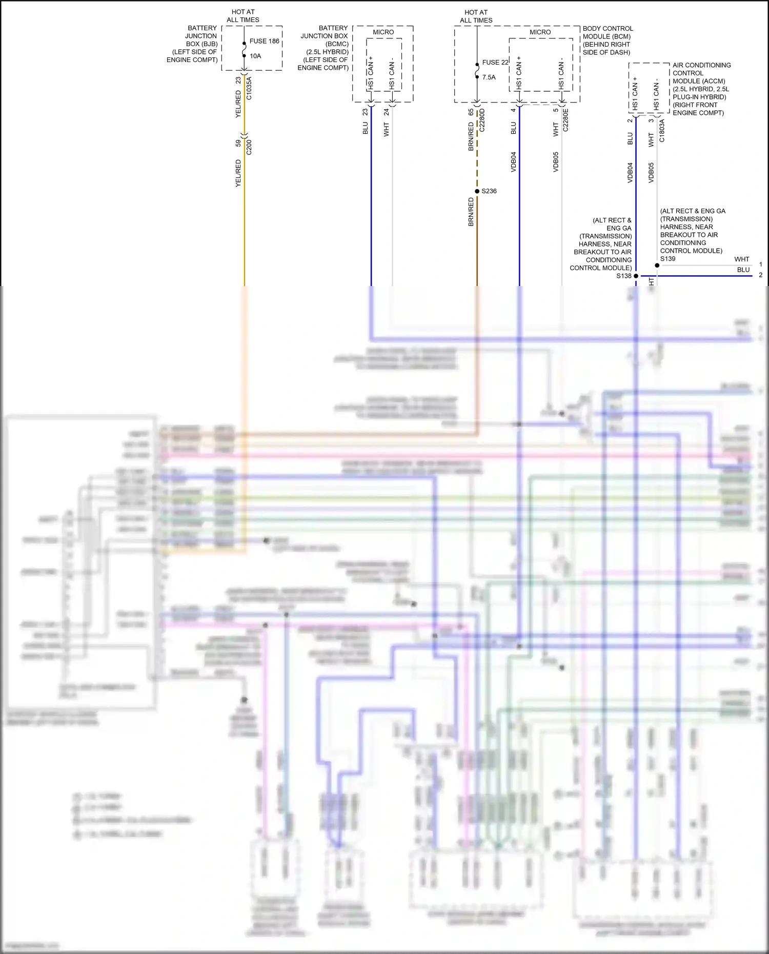 Ford Kuga III (2019-2024) powertrain control module (pcm) (left front engine compt) wiring diagram  (1 of 11)