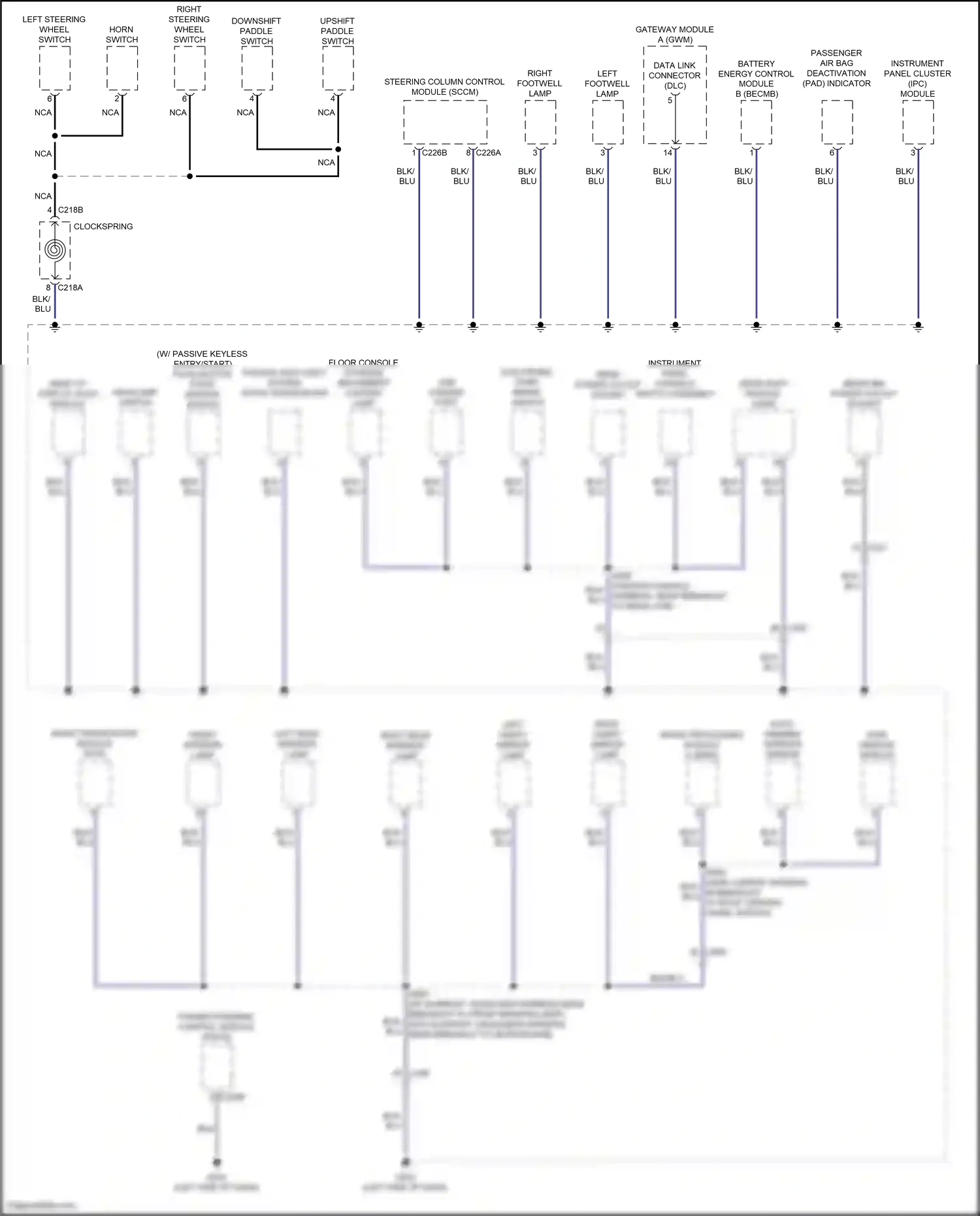 Ford Kuga III (2019-2024) push button start ignition switch wiring diagram  (1 of 4)