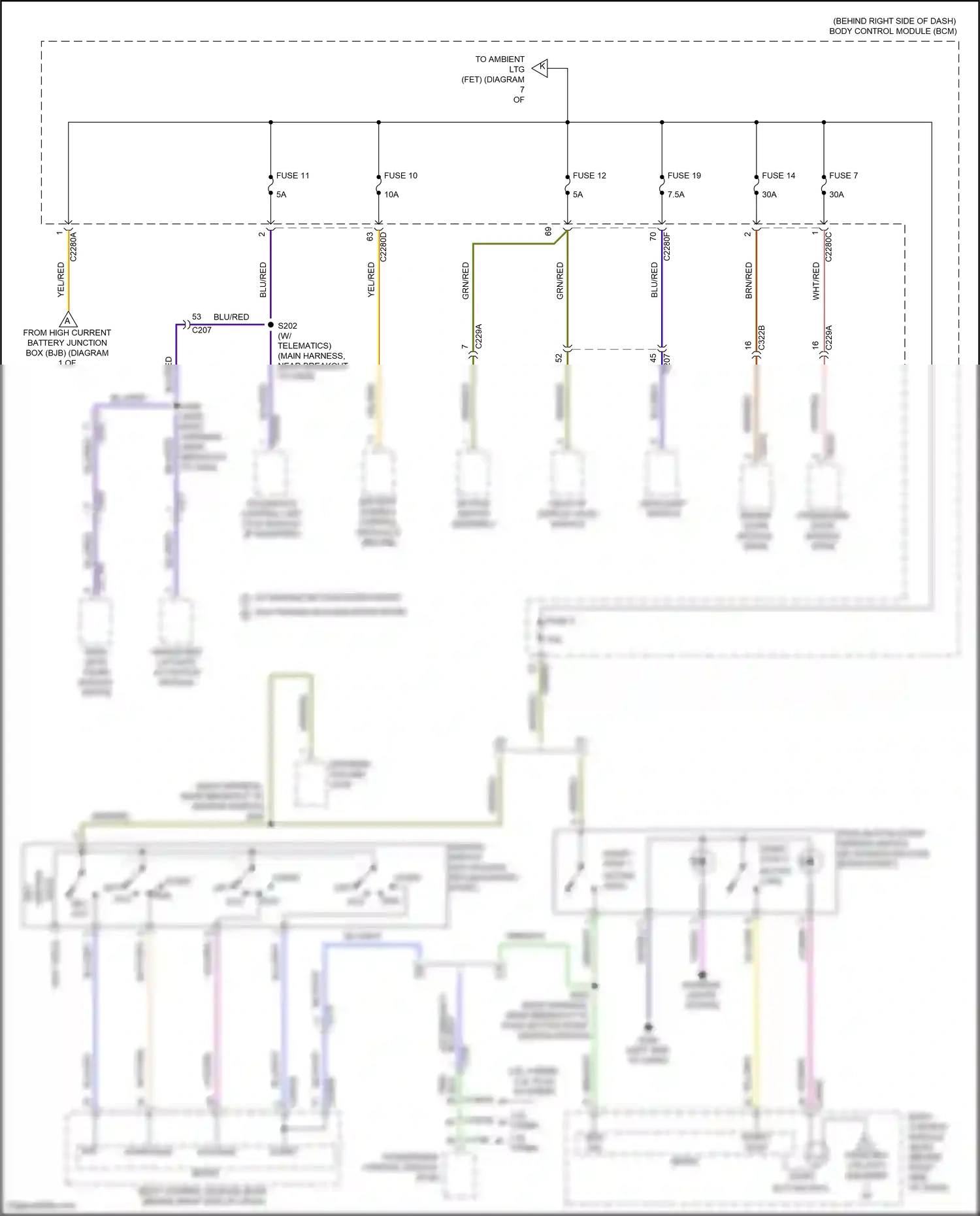 Ford Kuga III (2019-2024) push button start ignition switch wiring diagram  (3 of 4)