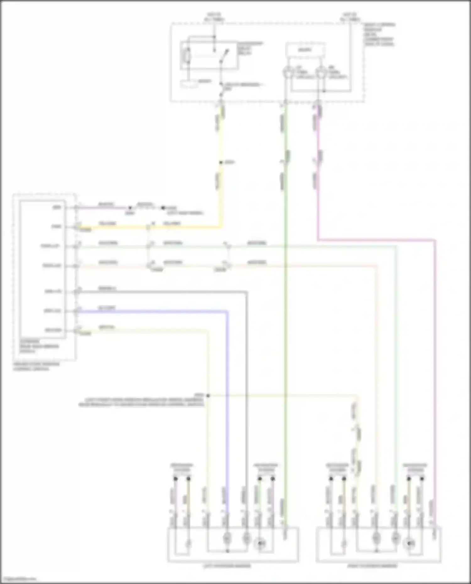 Wiring diagram driver door window control switch for Ford Maverick III (2021-2024) (6 of 8)