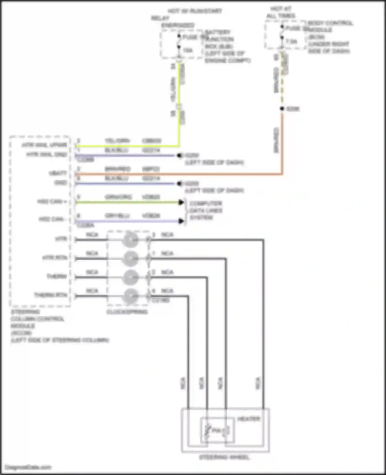 Wiring diagram htr whl gnd for Ford Maverick III (2021-2024) (1 of 1)