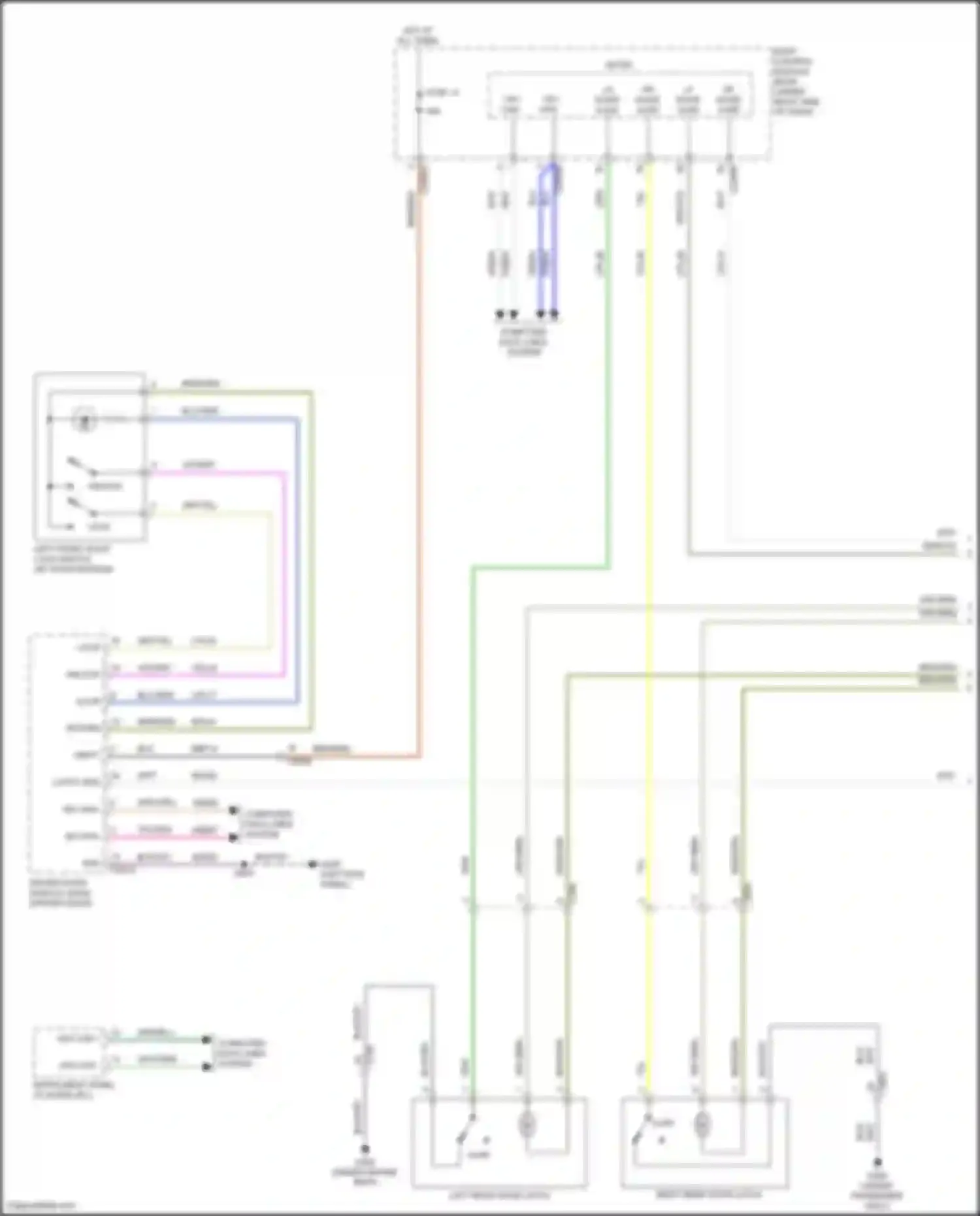 Wiring diagram left front door lock switch for Ford Maverick III (2021-2024) (1 of 6)