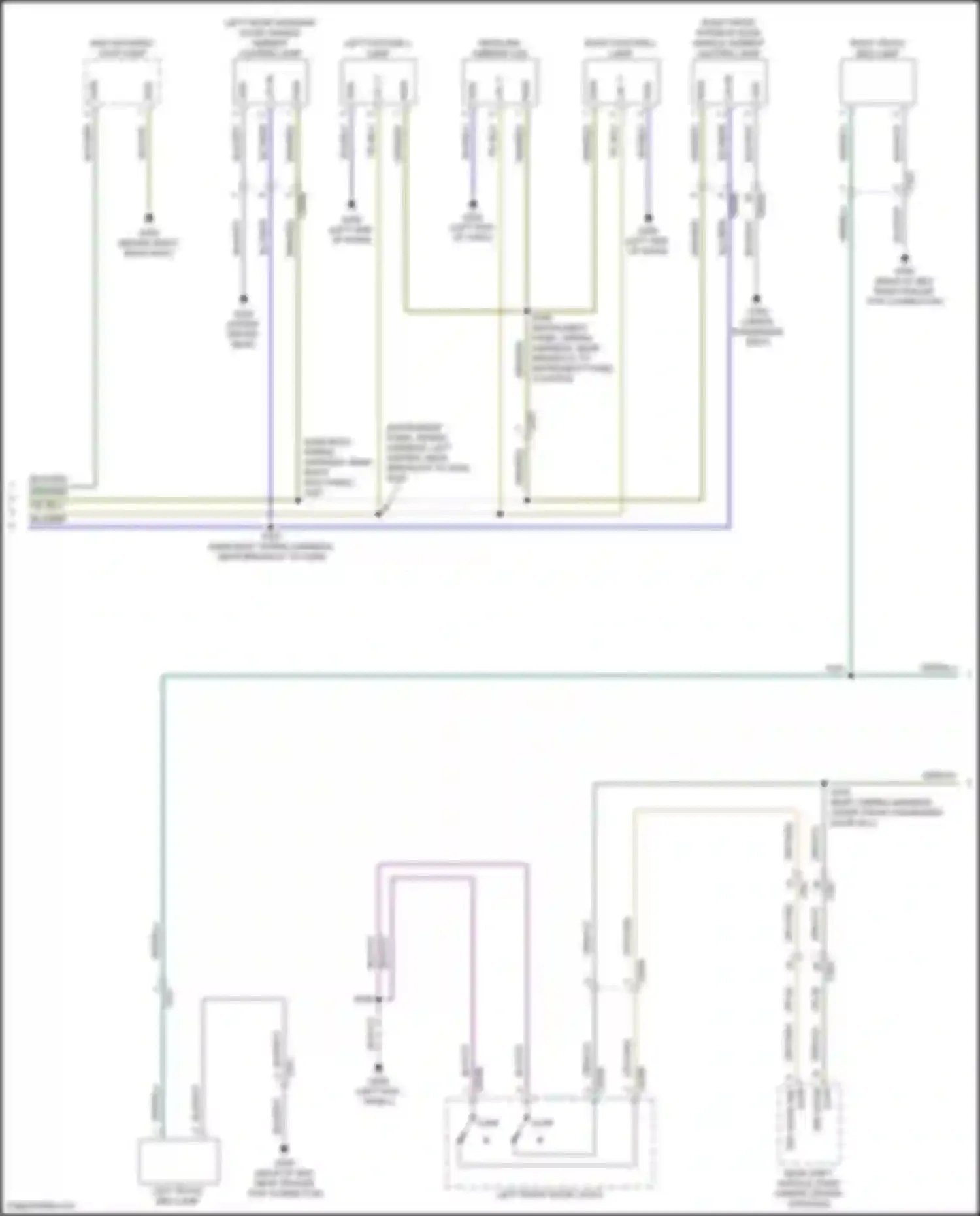 Wiring diagram left front interior door handle ambient lighting lamp for Ford Maverick III (2021-2024) (1 of 1)