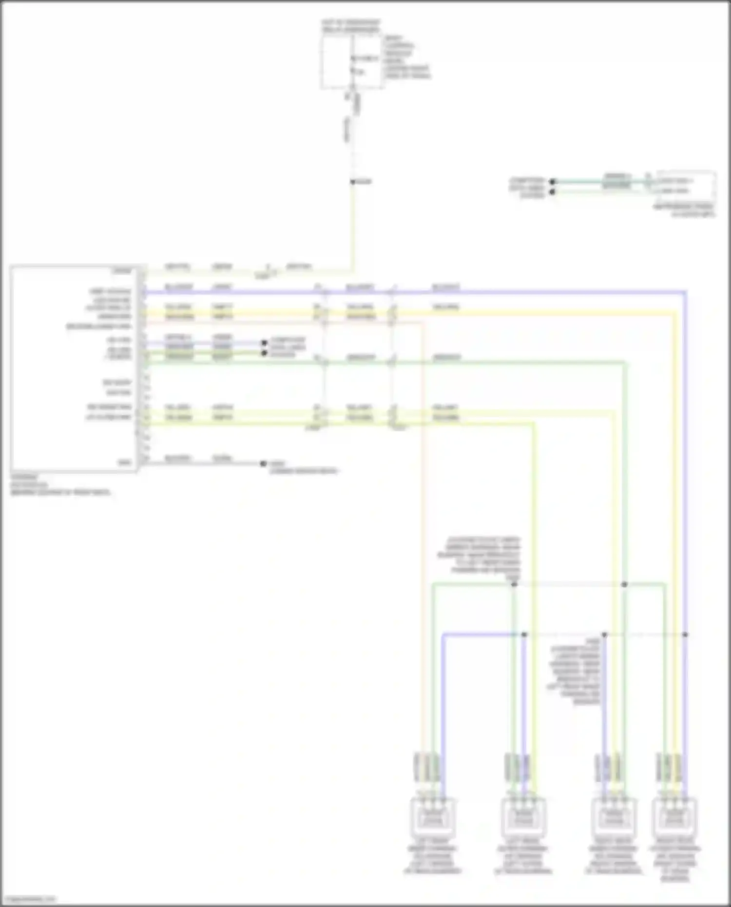 Wiring diagram right rear inner parking aid sensor for Ford Maverick III (2021-2024) (1 of 1)