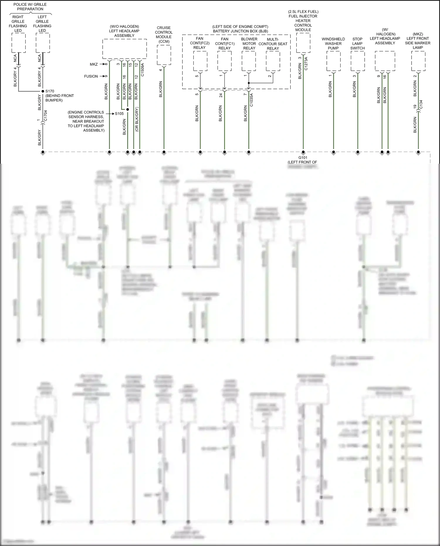 Ford Mondeo V facelift (2019-2023) active grille shutter wiring diagram  (3 of 11)