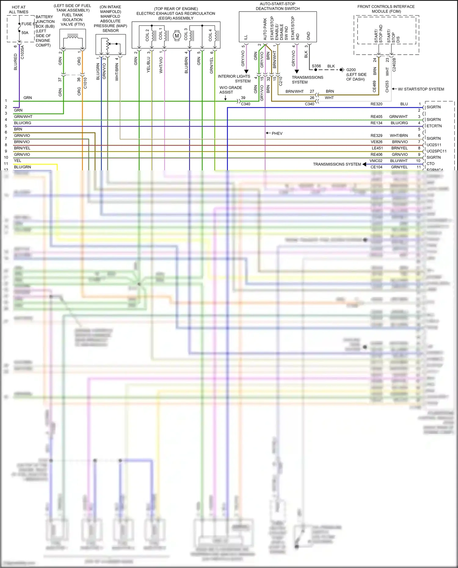 Ford Mondeo V facelift (2019-2023) auto start stop deactivation switch wiring diagram  (4 of 4)