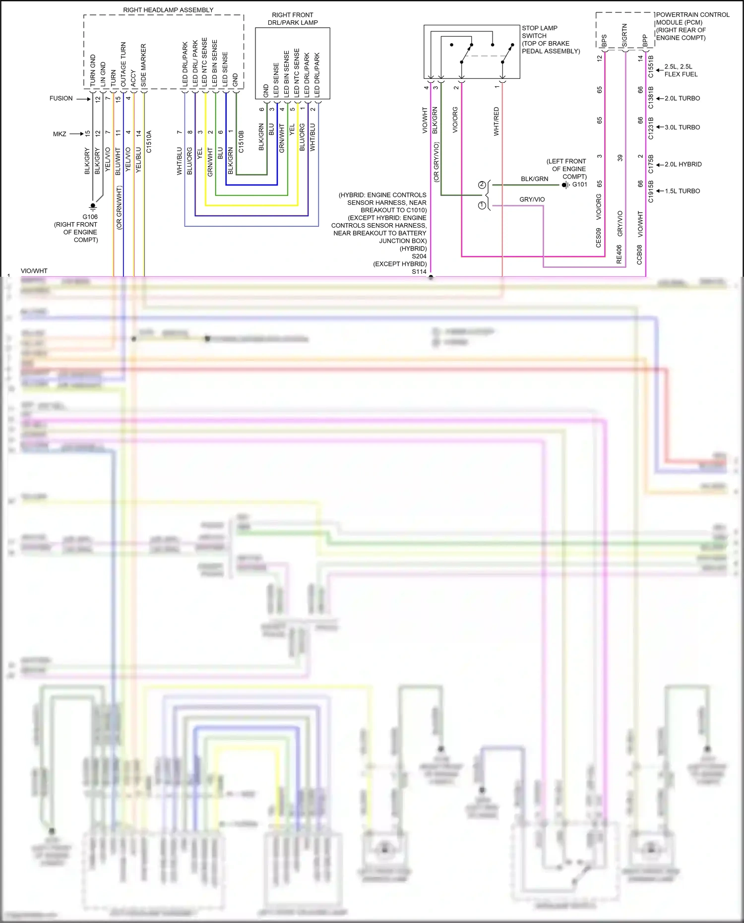 Ford Mondeo V facelift (2019-2023) blu/grn wiring diagram  (35 of 85)