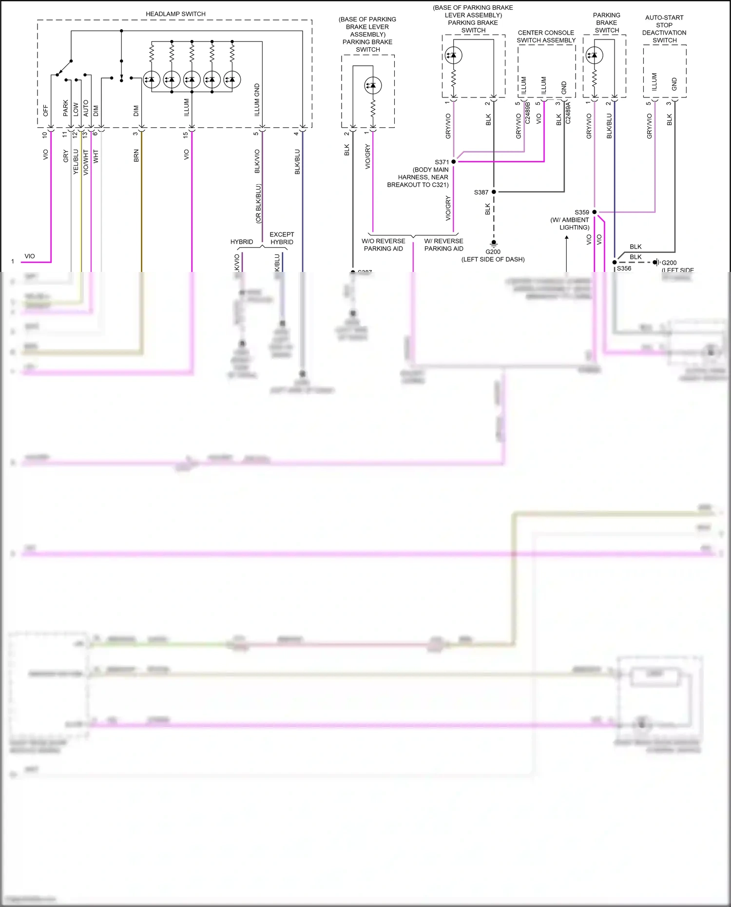 Ford Mondeo V facelift (2019-2023) center console switch assembly wiring diagram  (5 of 9)