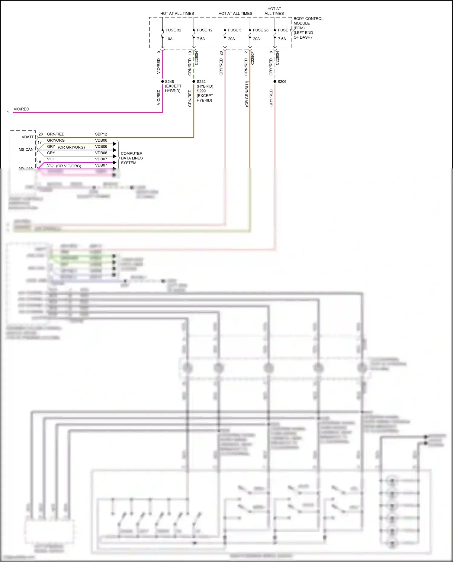 Ford Mondeo V facelift (2019-2023) computer data lines system wiring diagram  (110 of 145)