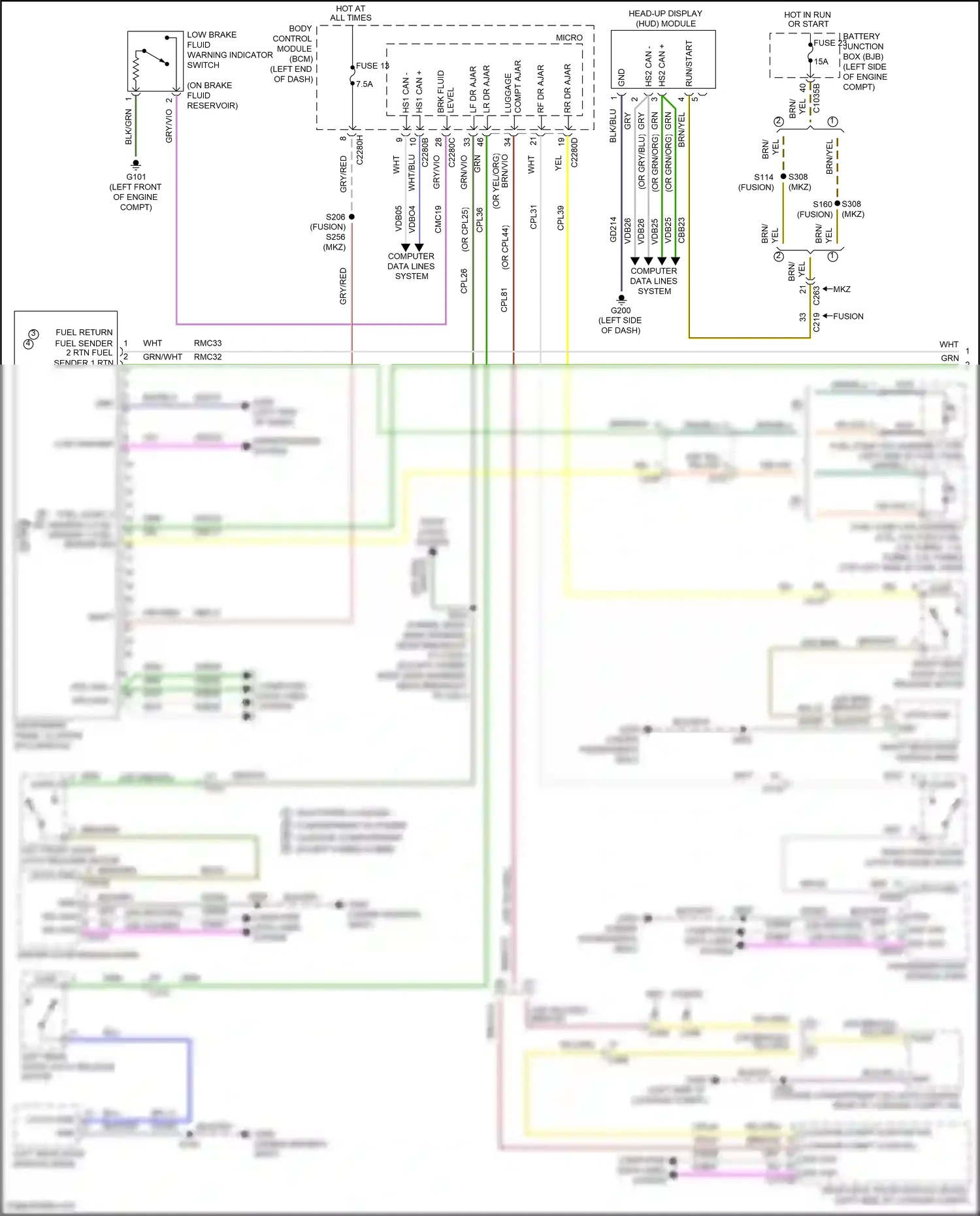 Ford Mondeo V facelift (2019-2023) computer data lines system wiring diagram  (117 of 145)
