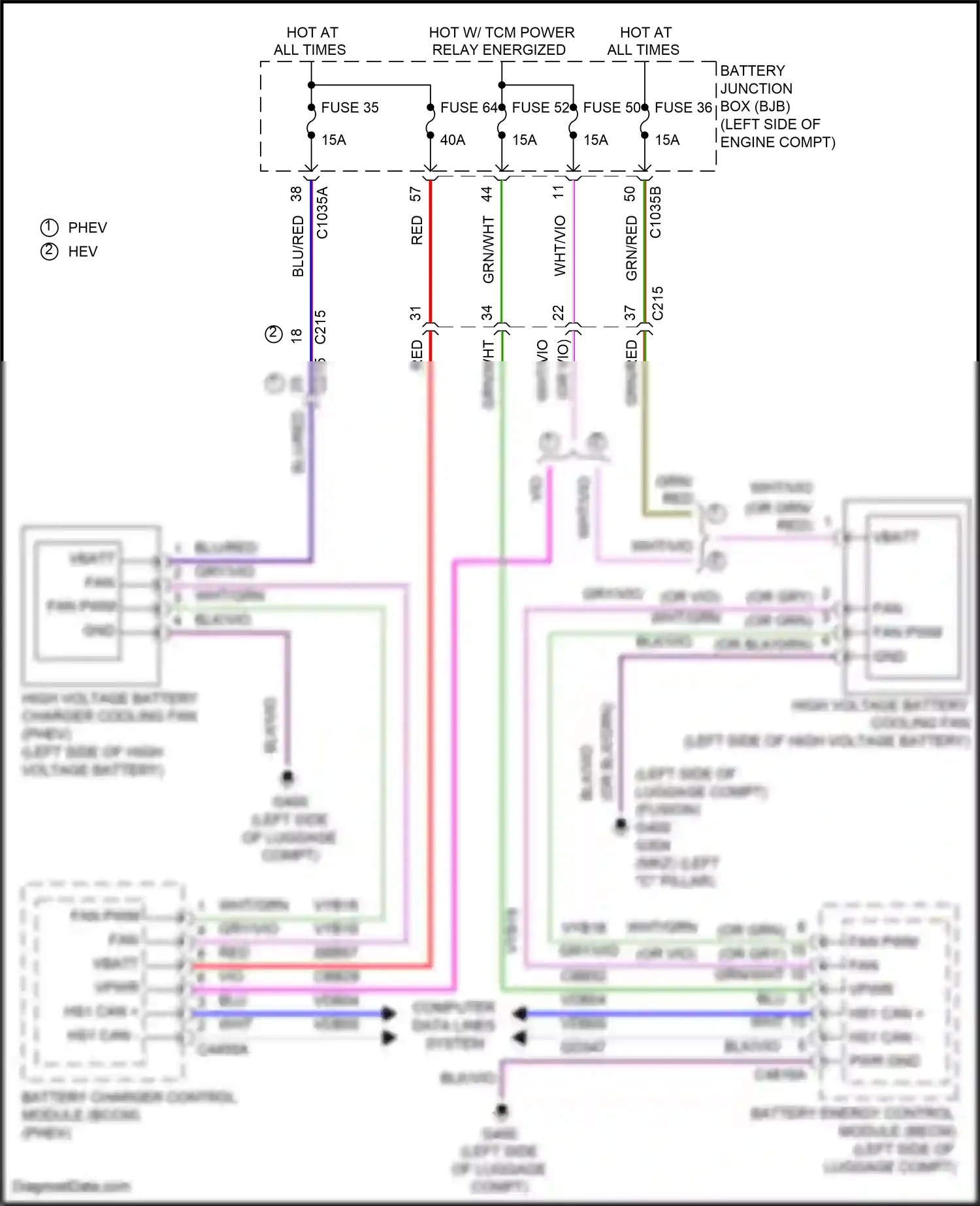 Ford Mondeo V facelift (2019-2023) computer data lines system wiring diagram  (98 of 145)