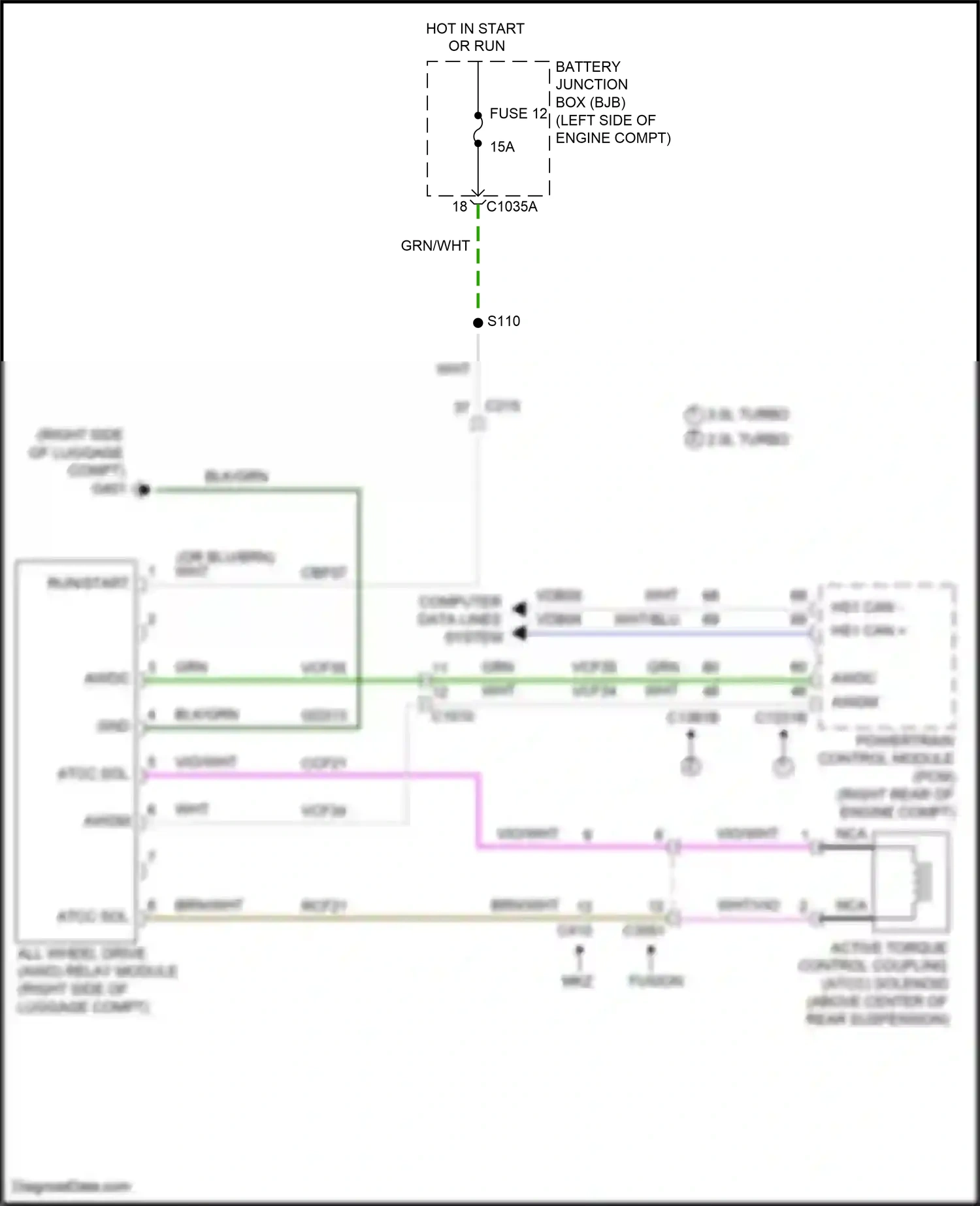 Ford Mondeo V facelift (2019-2023) computer data lines system wiring diagram  (125 of 145)