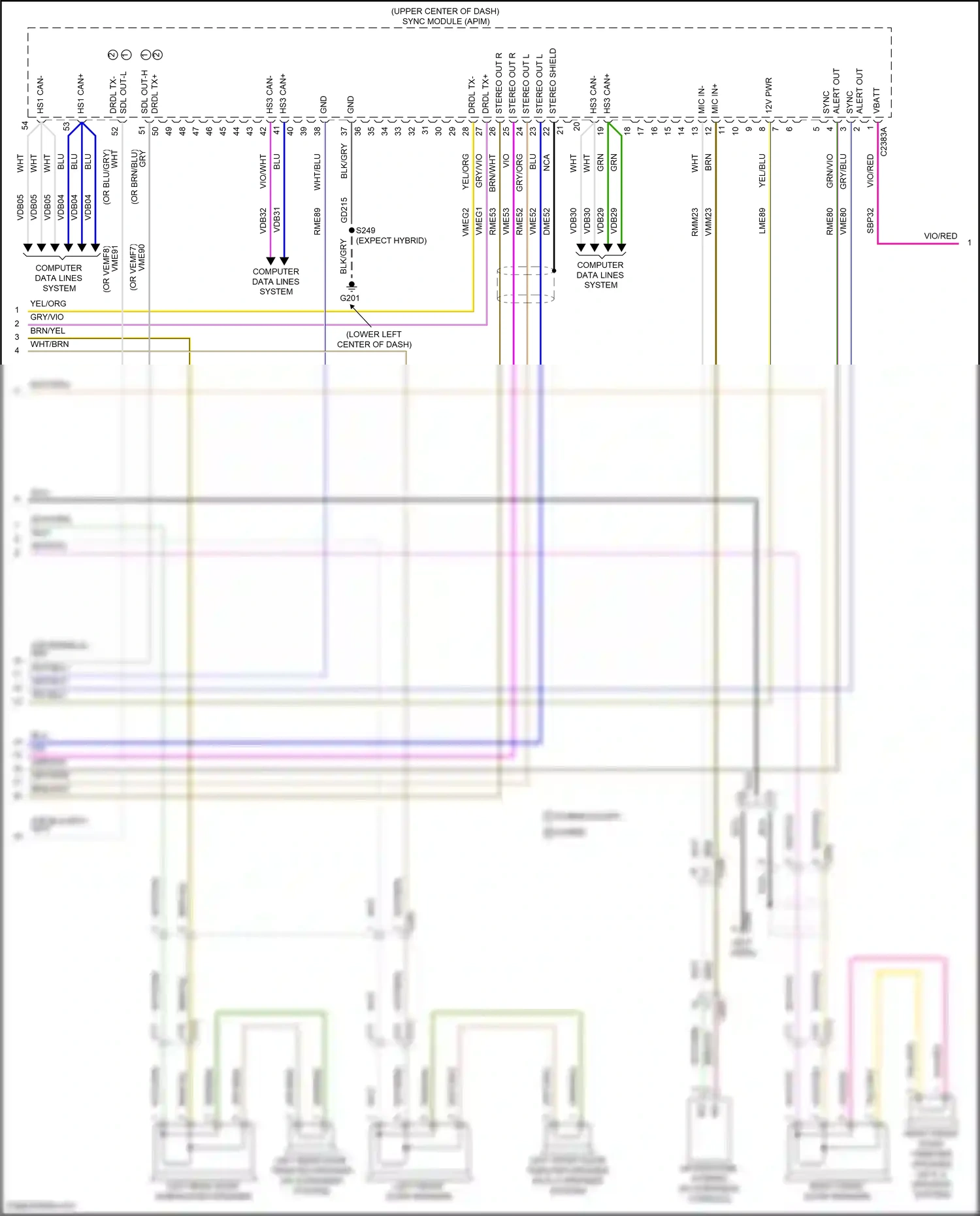 Ford Mondeo V facelift (2019-2023) computer data lines system wiring diagram  (106 of 145)