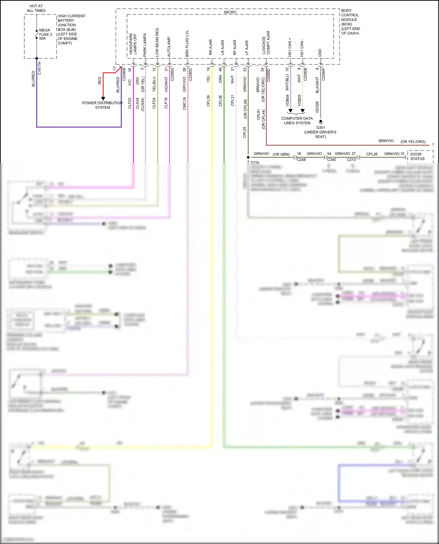 Ford Mondeo V facelift (2019-2023) computer data lines system wiring diagram  (51 of 145)