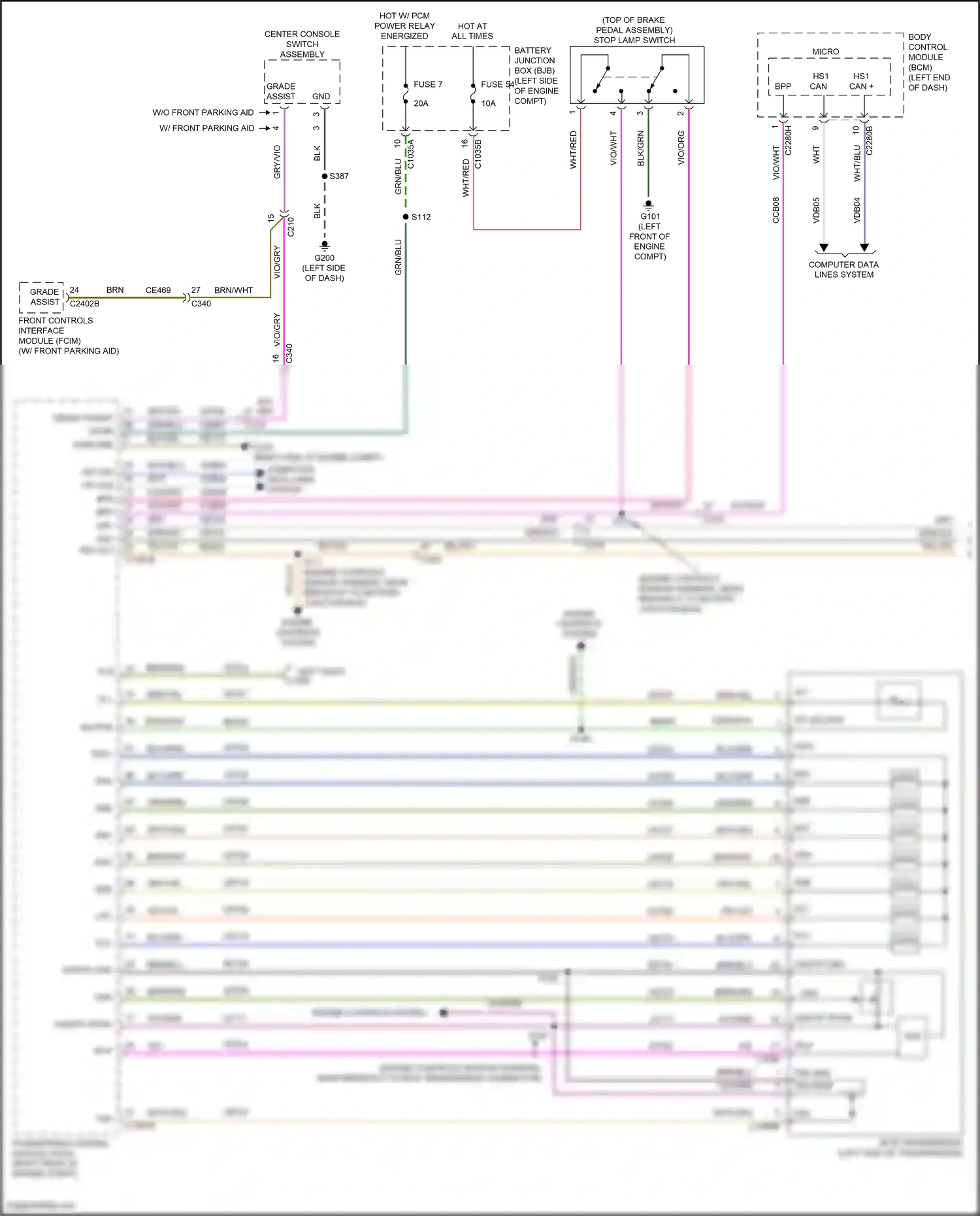 Ford Mondeo V facelift (2019-2023) computer data lines system wiring diagram  (127 of 145)