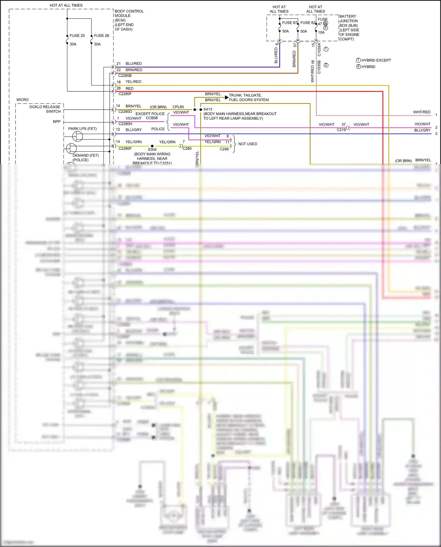Ford Mondeo V facelift (2019-2023) dckld release switch wiring diagram  (1 of 2)