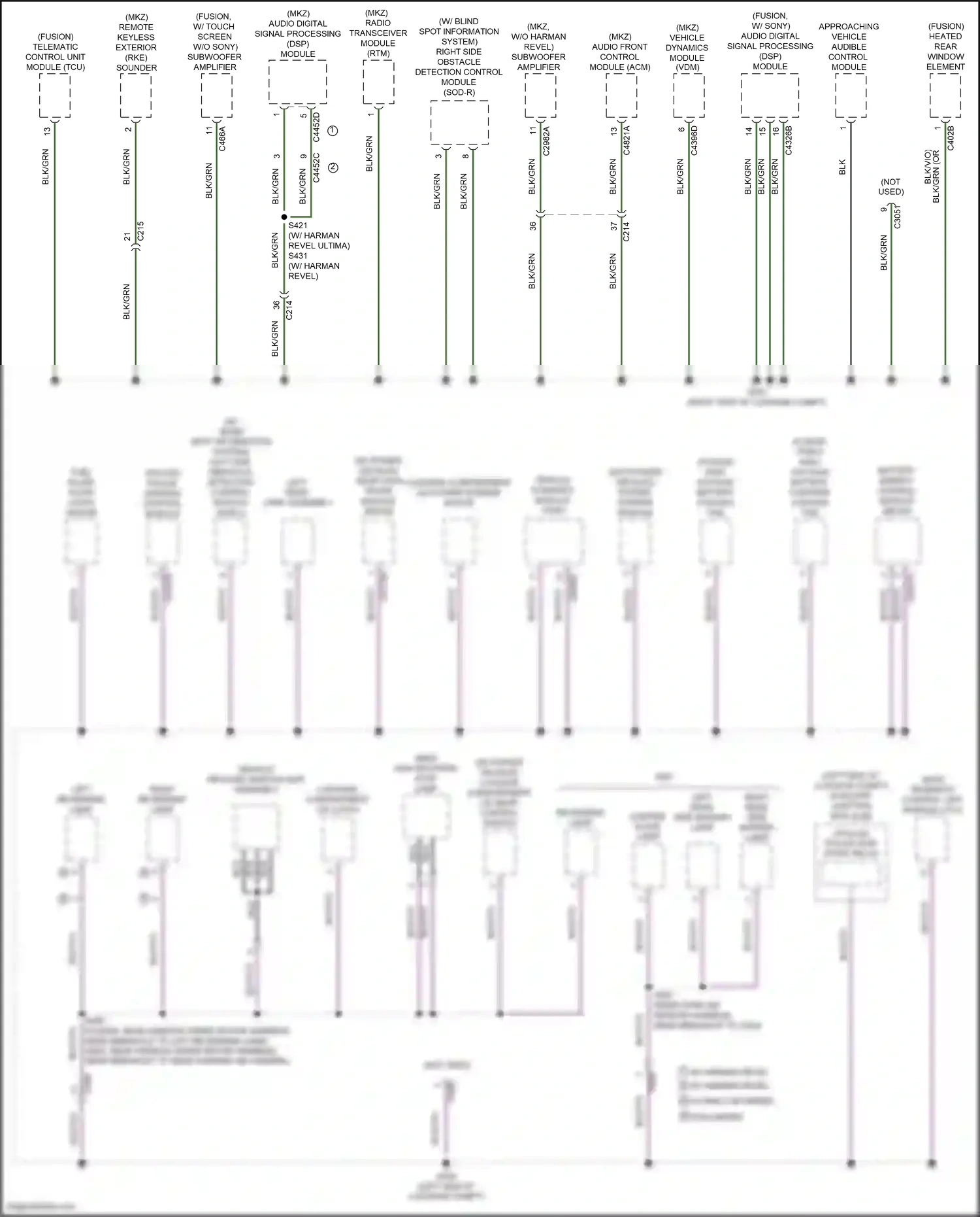 Ford Mondeo V facelift (2019-2023) decklid release switch/lamp assembly wiring diagram  (4 of 6)