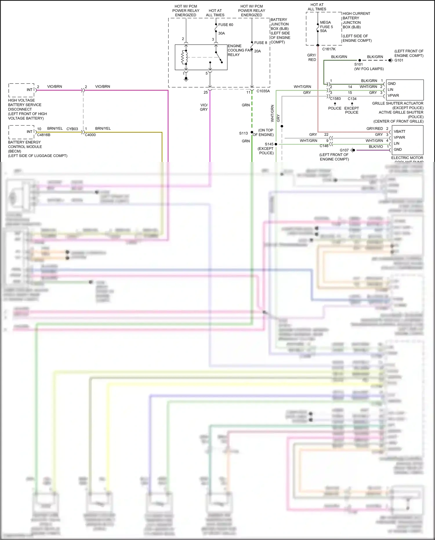 Ford Mondeo V facelift (2019-2023) engine controls system wiring diagram  (3 of 17)