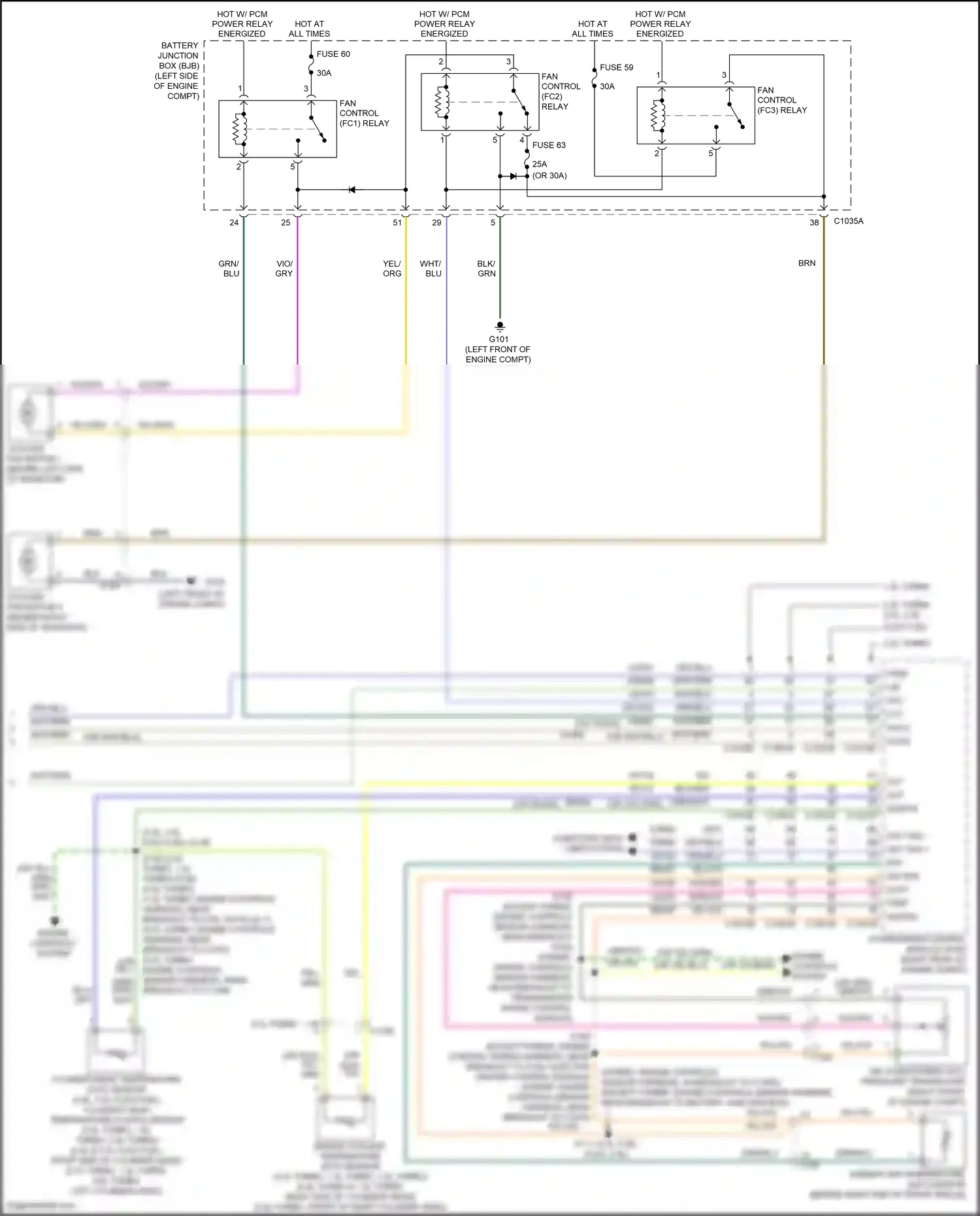 Ford Mondeo V facelift (2019-2023) engine controls system wiring diagram  (1 of 17)