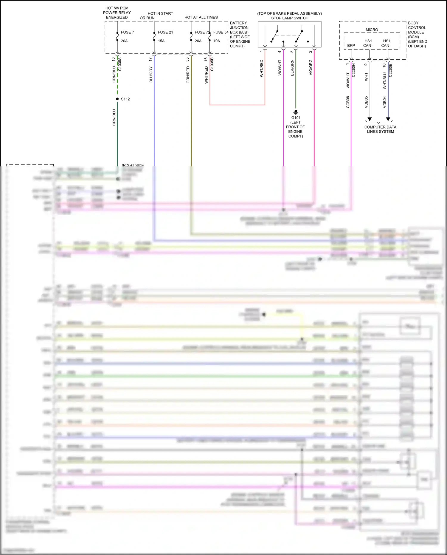 Ford Mondeo V facelift (2019-2023) engine controls system wiring diagram  (13 of 17)