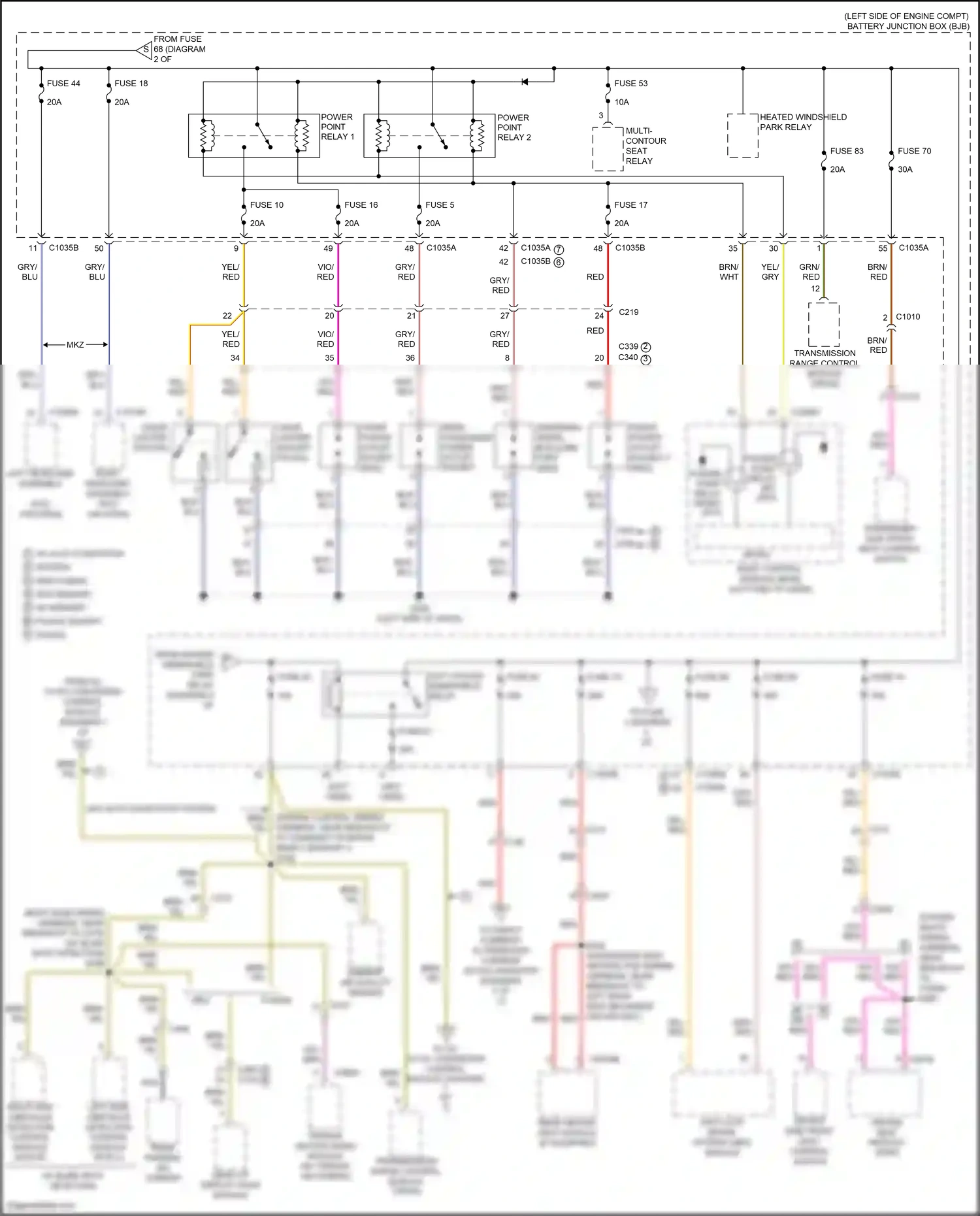 Ford Mondeo V facelift (2019-2023) front power outlet socket 2 wiring diagram  (2 of 2)