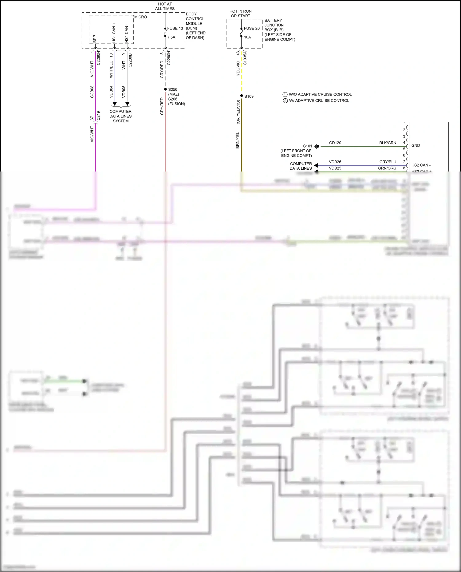 Ford Mondeo V facelift (2019-2023) gap dn wiring diagram  (2 of 2)